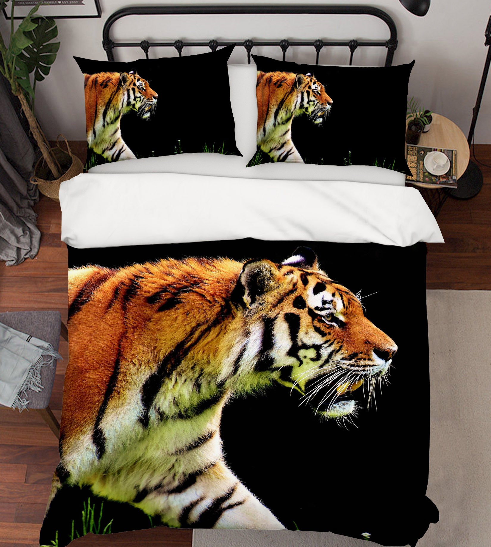 3D Fierce Tiger 1949 Bed Pillowcases Quilt