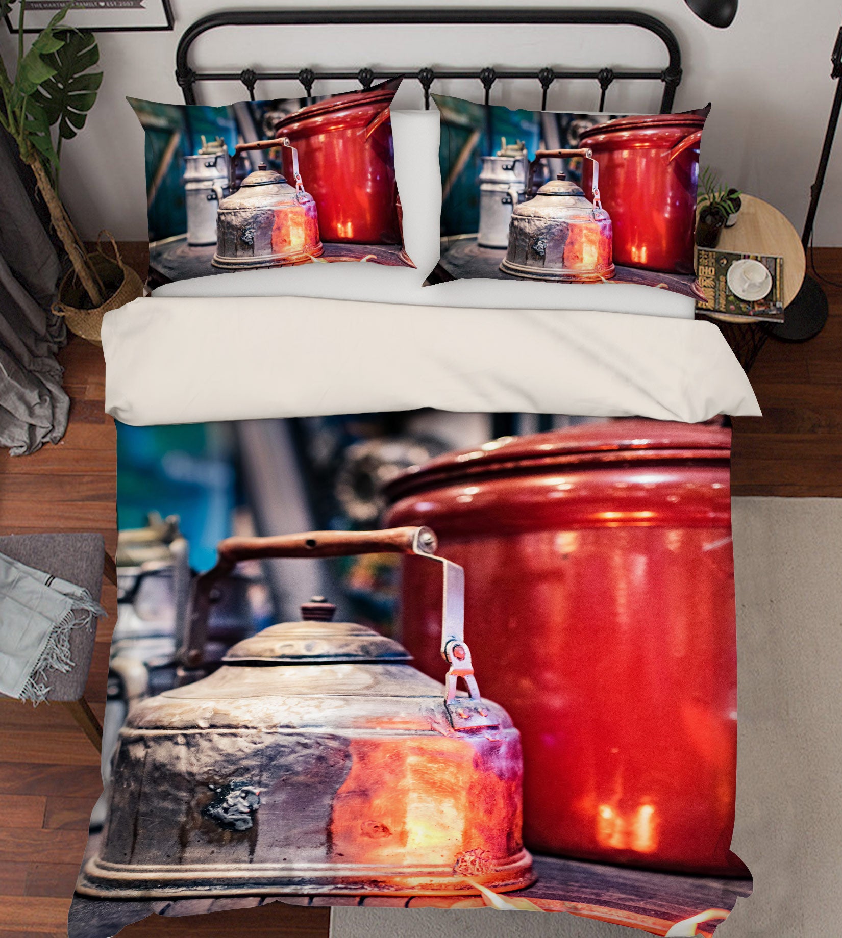 3D Iron Kettle 8524 Beth Sheridan Bedding Bed Pillowcases Quilt