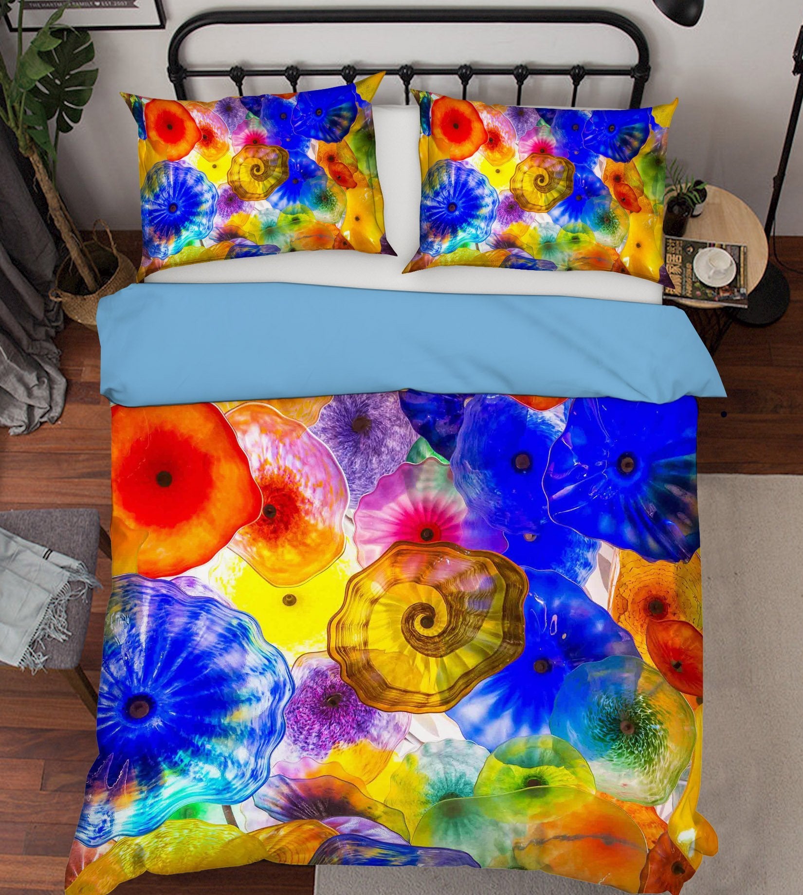 3D Color Transparent 232 Bed Pillowcases Quilt Wallpaper AJ Wallpaper 