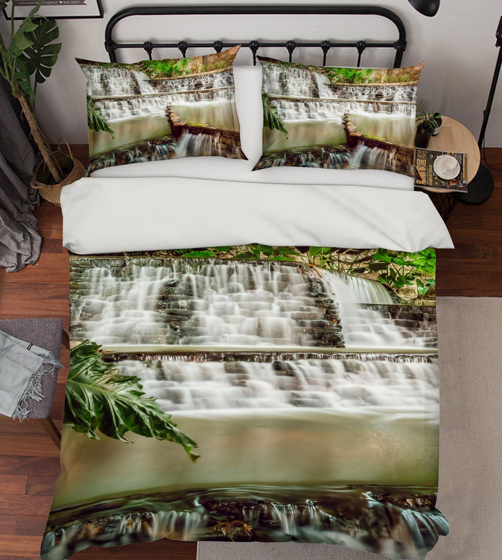 3D Waterfall 8550 Beth Sheridan Bedding Bed Pillowcases Quilt
