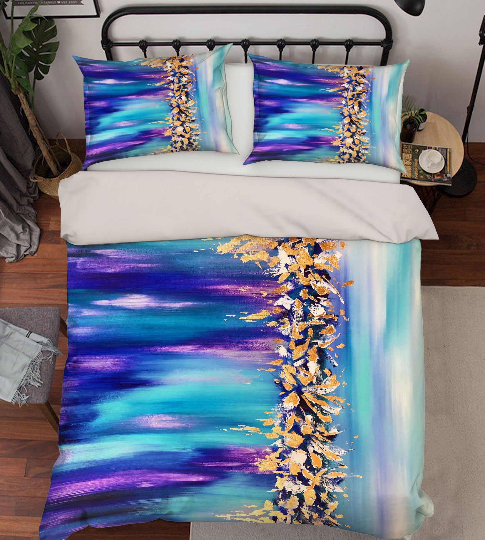 3D Purple Pigment 491 Skromova Marina Bedding Bed Pillowcases Quilt