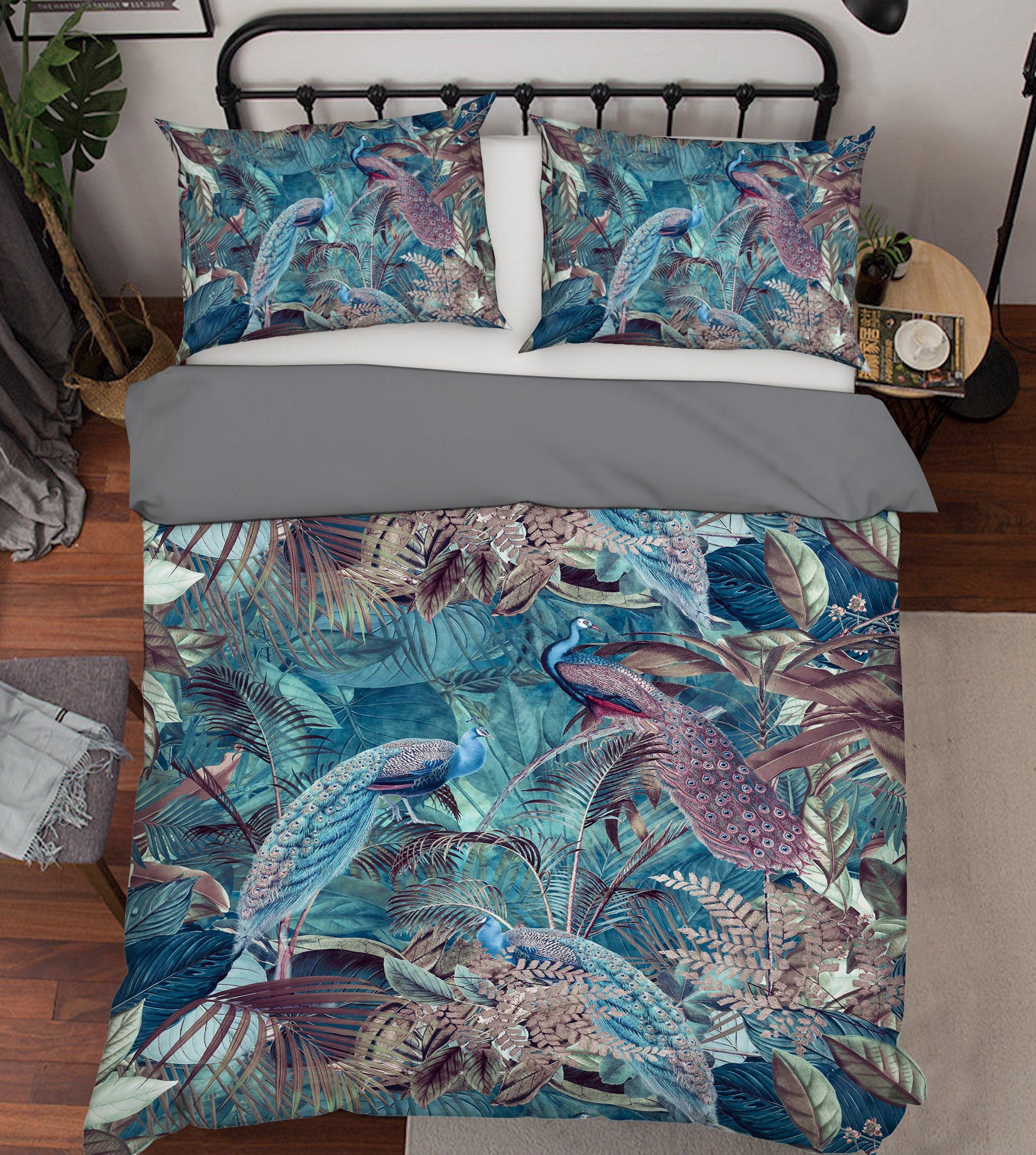 3D Night Peacock 113 Andrea haase Bedding Bed Pillowcases Quilt