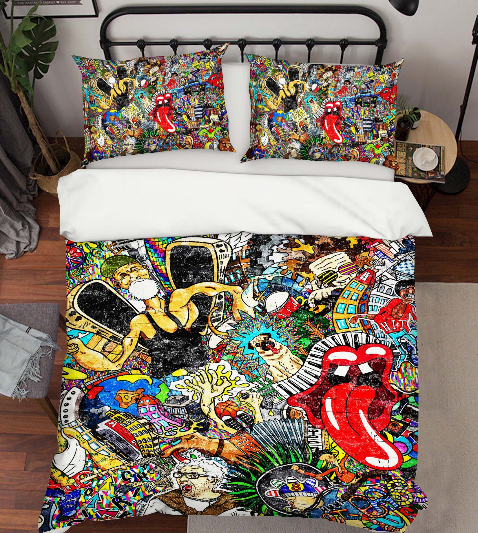3D Mouth Monster 052 Bed Pillowcases Quilt