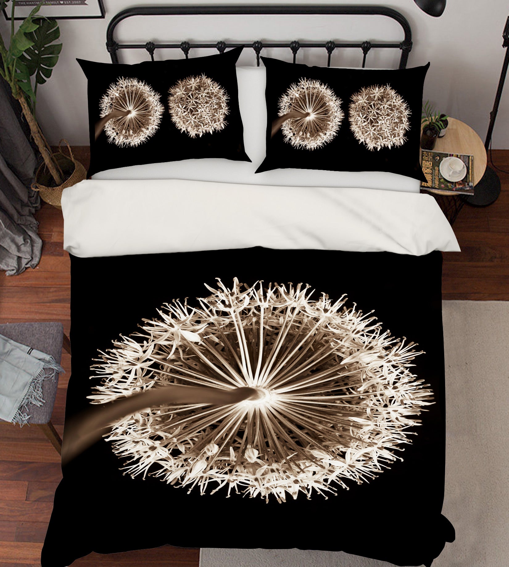 3D Gray Dandelion 6901 Assaf Frank Bedding Bed Pillowcases Quilt Cover Duvet Cover