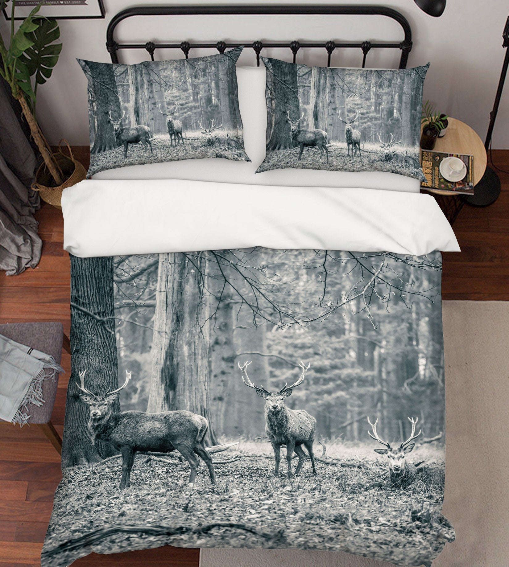 3D Forest Deer 85151 Assaf Frank Bedding Bed Pillowcases Quilt