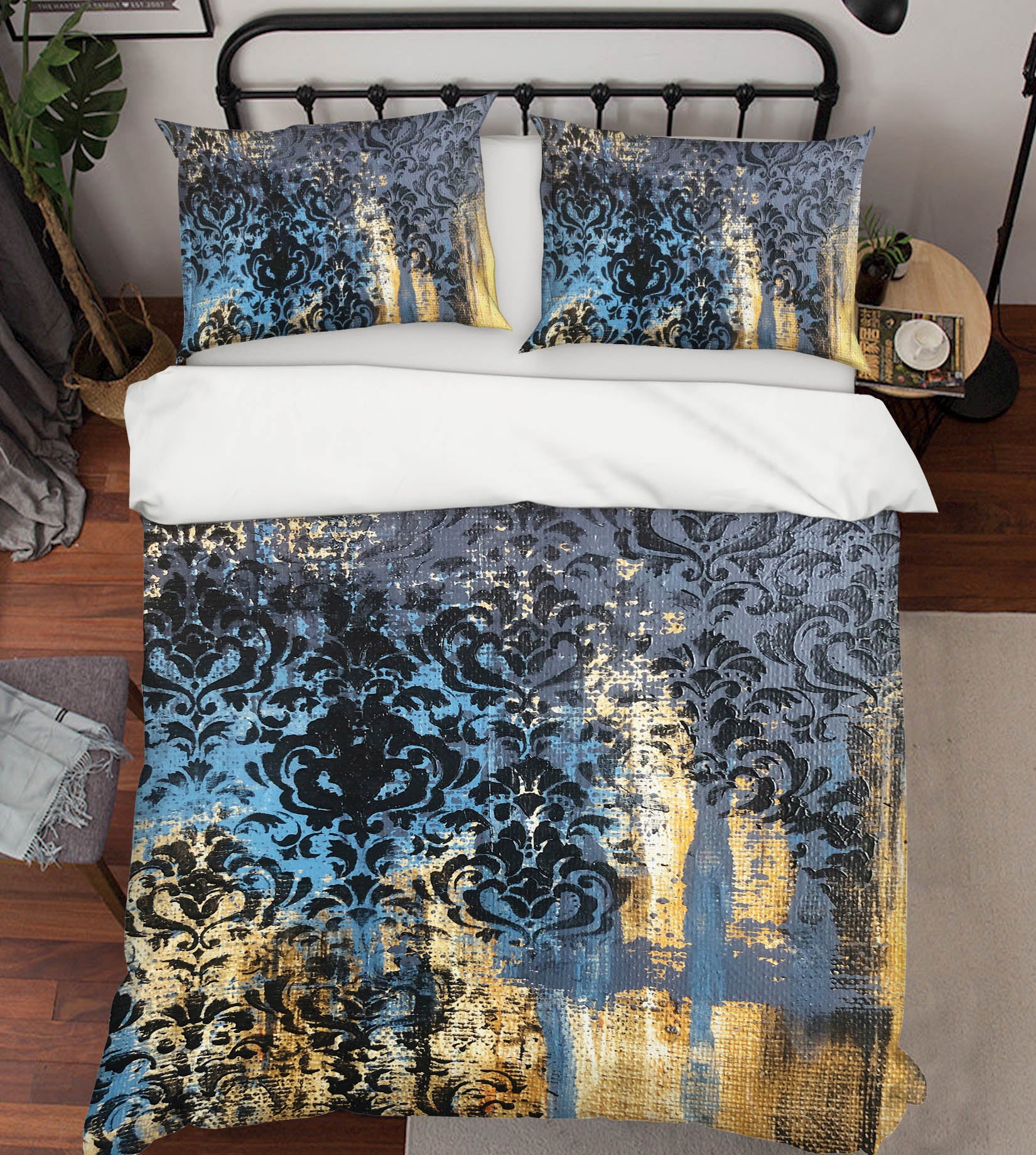 3D Blue Pattern Paint 528 Skromova Marina Bedding Bed Pillowcases Quilt