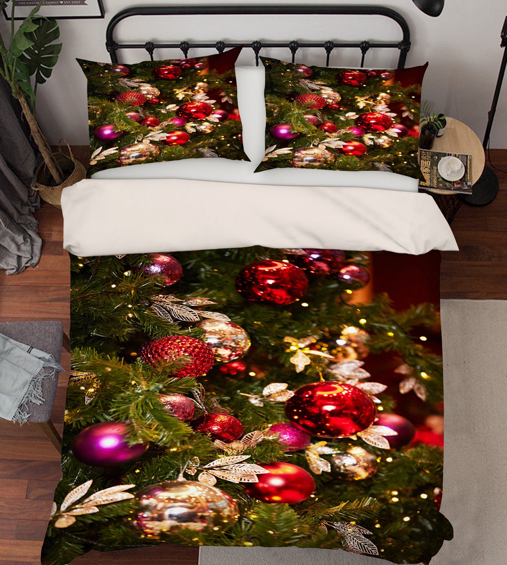 3D Tree Pendant 52166 Christmas Quilt Duvet Cover Xmas Bed Pillowcases