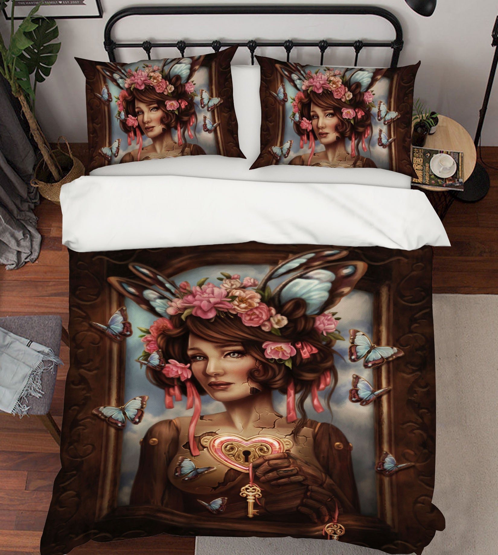 3D Butterfly Woman 8860 Brigid Ashwood Bedding Bed Pillowcases Quilt Cover Duvet Cover
