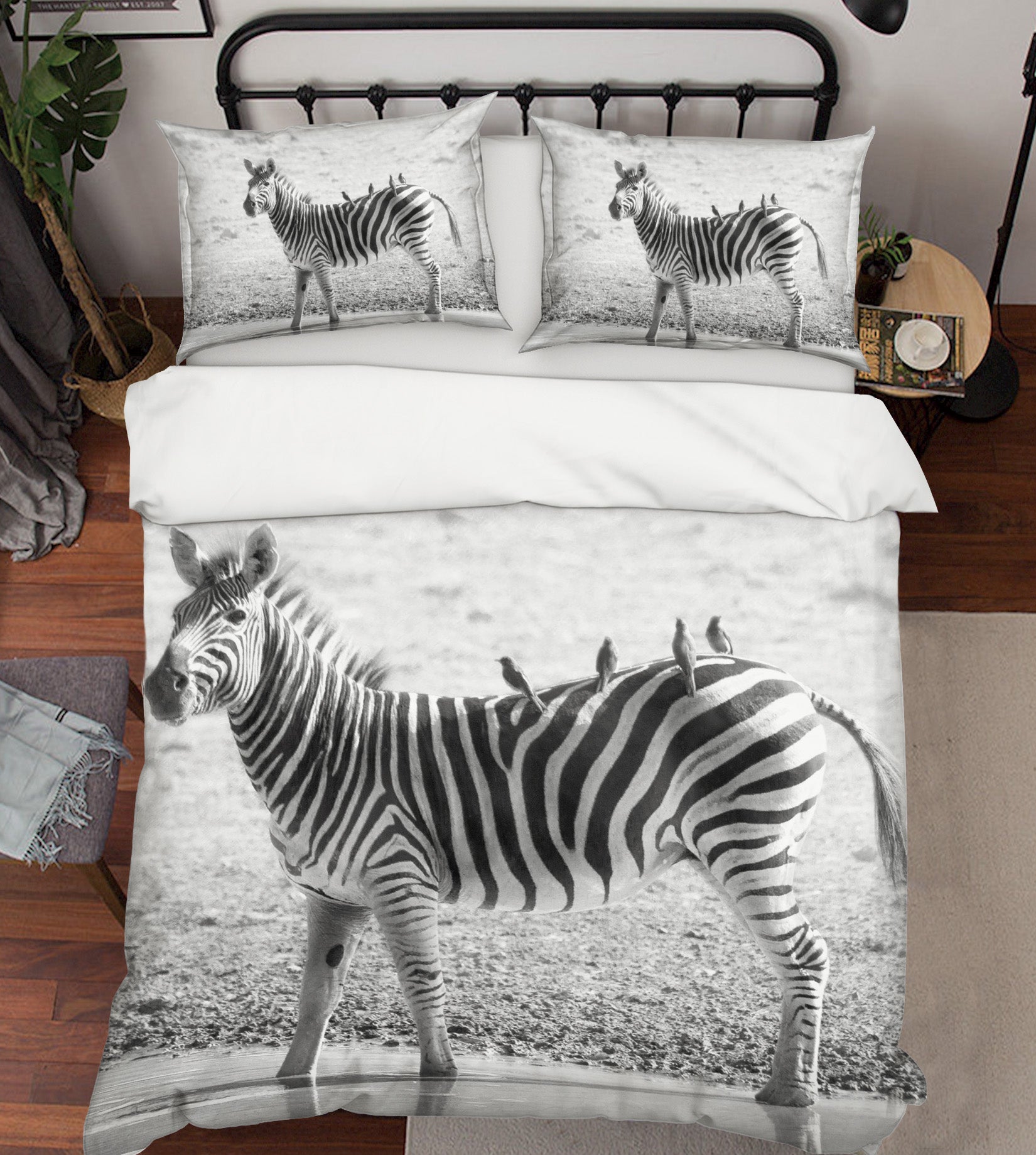 3D Zebra River 142 Bed Pillowcases Quilt