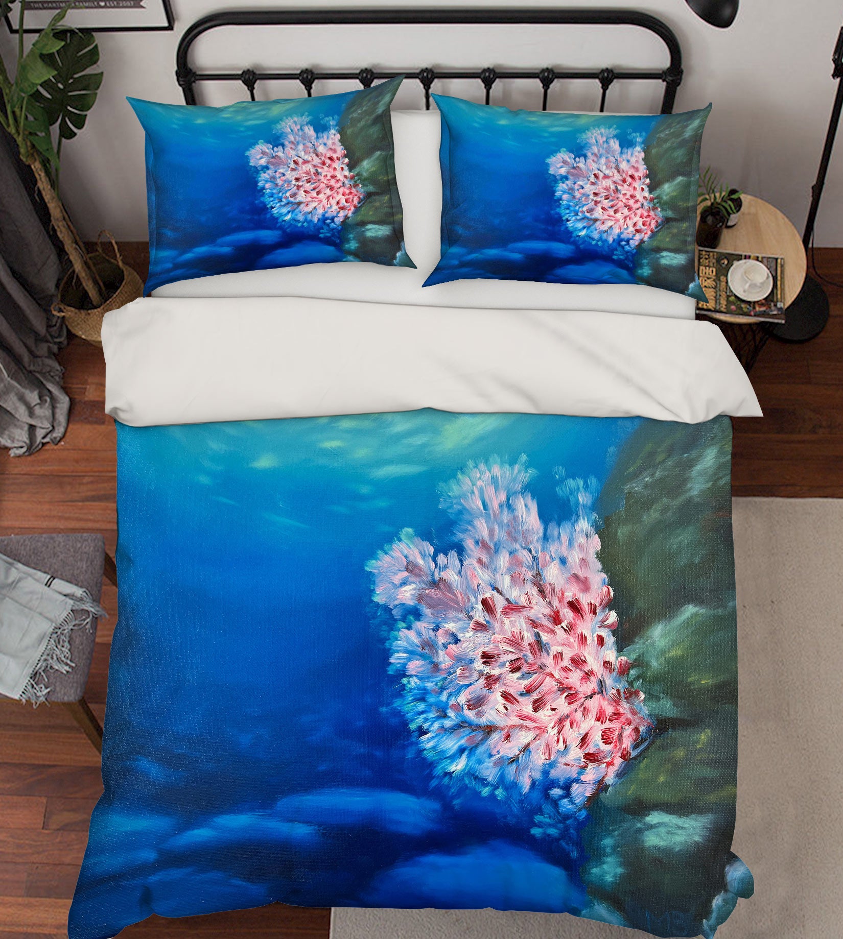 3D Pink Coral Sea 97105 Marina Zotova Bedding Bed Pillowcases Quilt