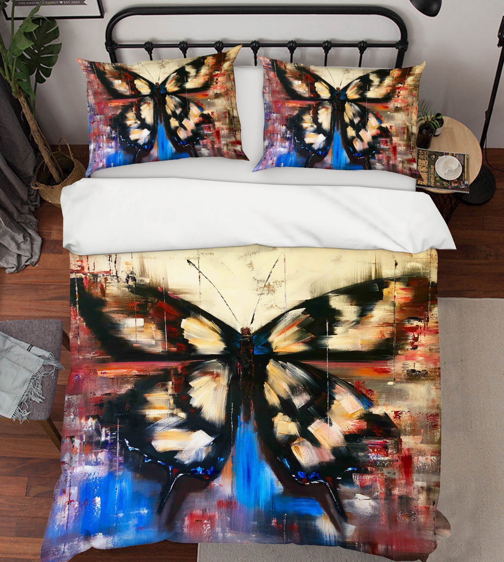 3D Vintage Painted Butterfly 591 Skromova Marina Bedding Bed Pillowcases Quilt