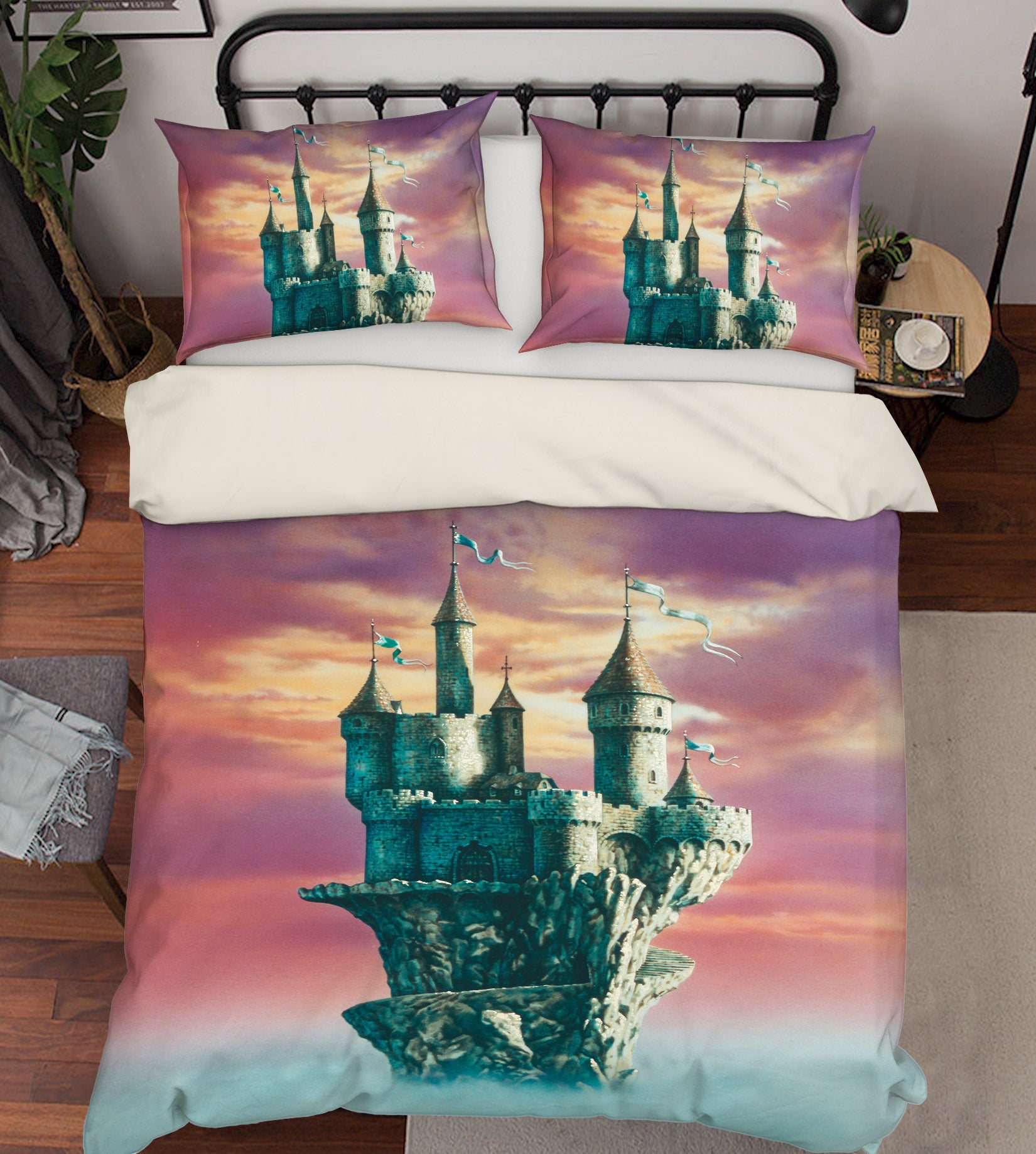 3D Sky Castle 6191 Ciruelo Bedding Bed Pillowcases Quilt