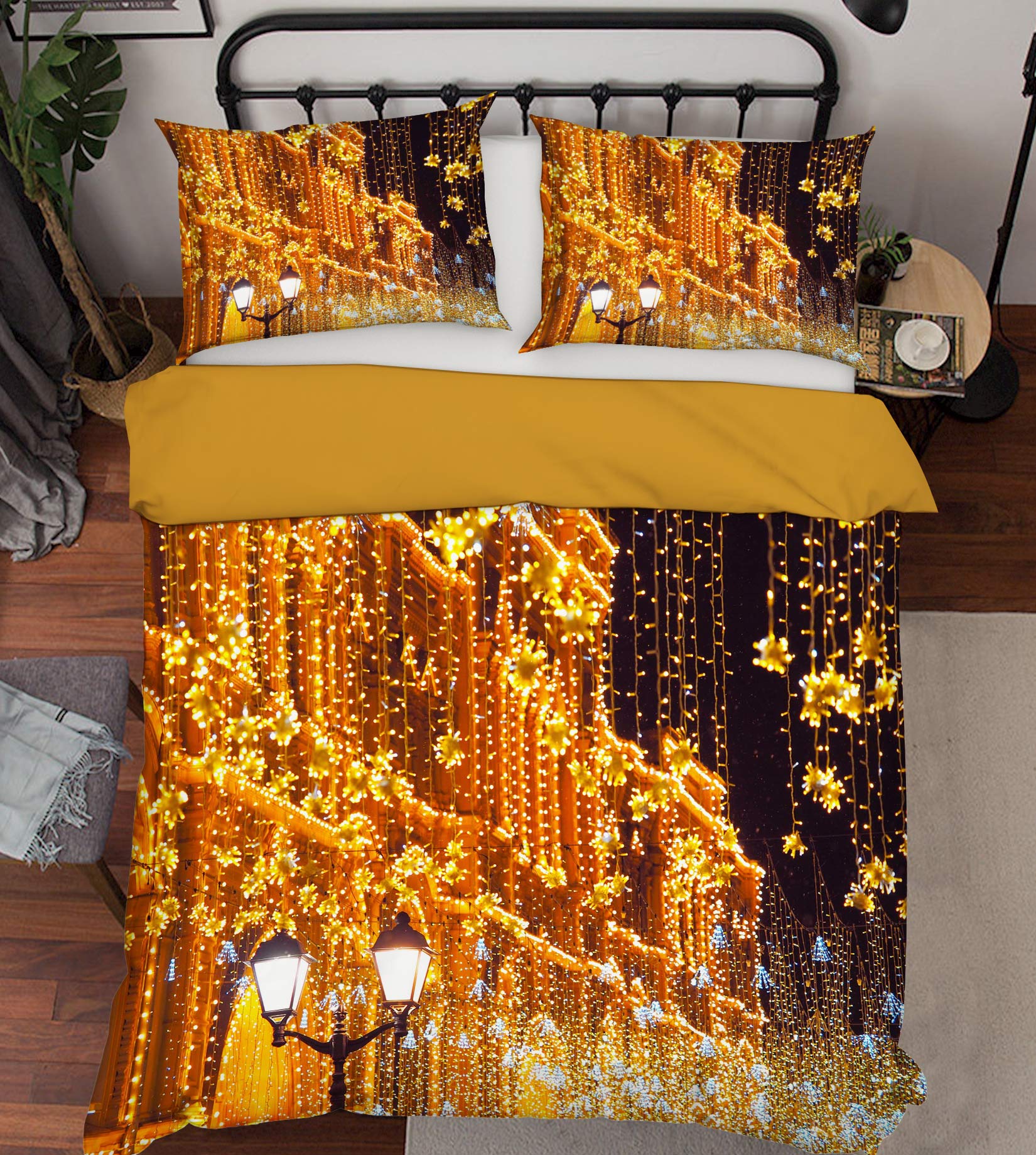 3D String Lights 52164 Christmas Quilt Duvet Cover Xmas Bed Pillowcases