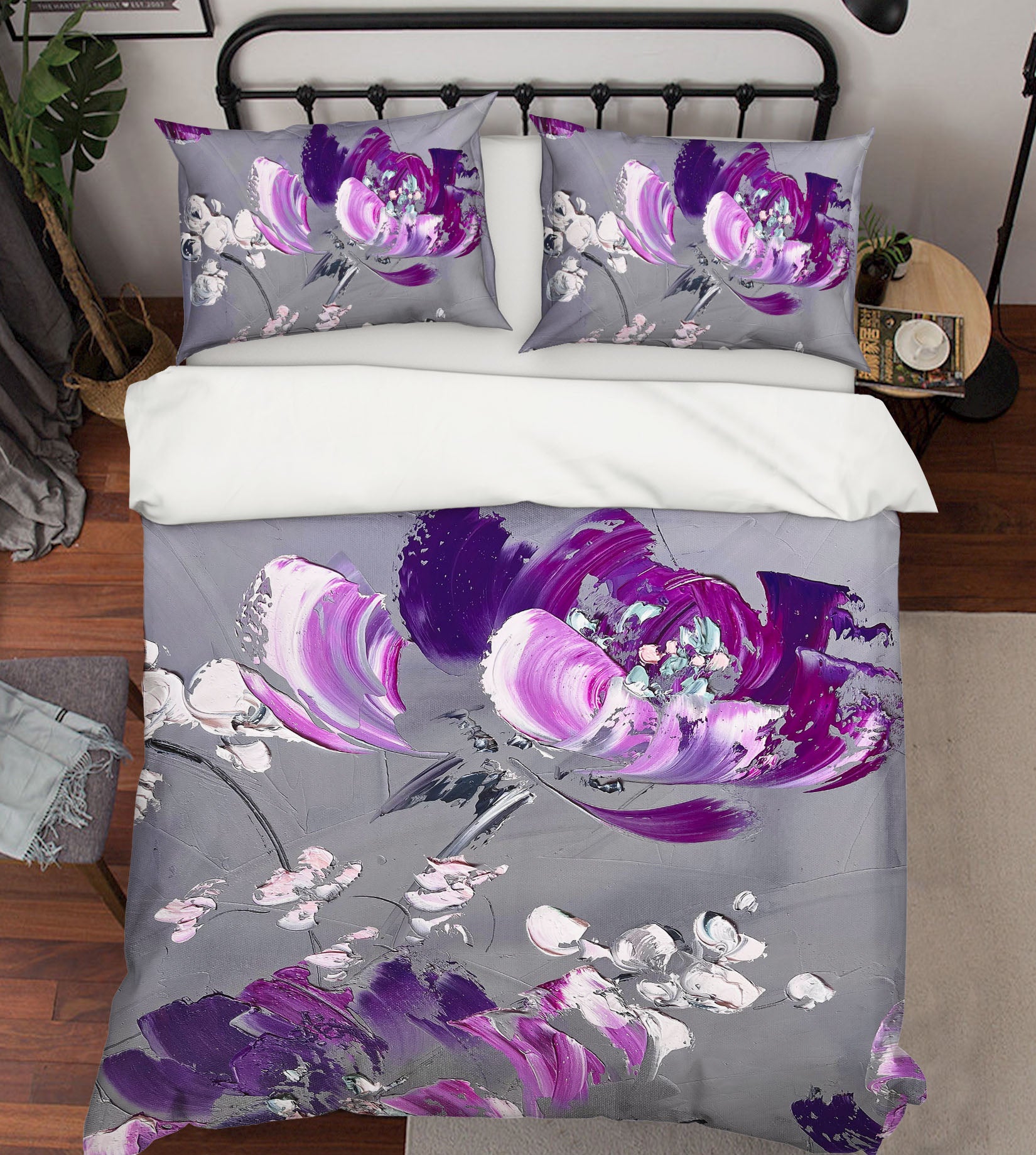 3D Purple Flowers 3797 Skromova Marina Bedding Bed Pillowcases Quilt Cover Duvet Cover