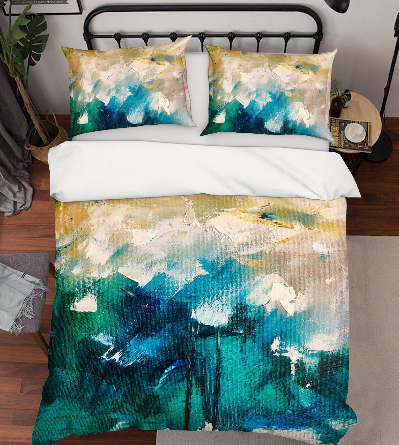 3D Blue Pigment 596 Skromova Marina Bedding Bed Pillowcases Quilt
