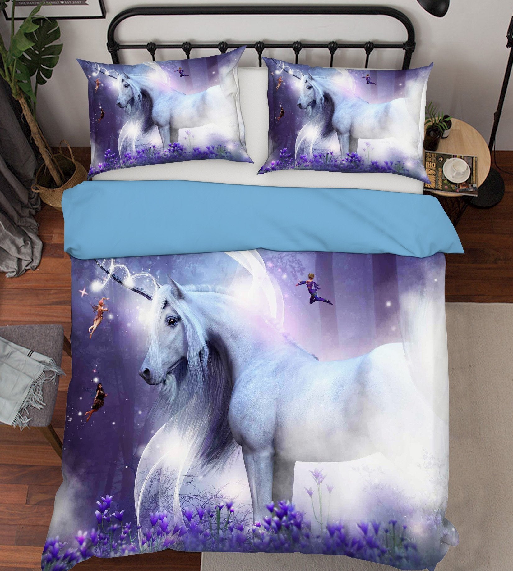 3D Dream Elf Unicorn 060 Bed Pillowcases Quilt Wallpaper AJ Wallpaper 