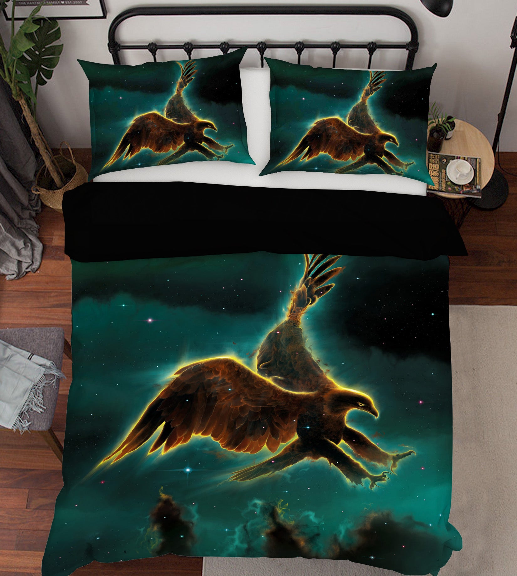 3D Eagle Galaxy 043 Bed Pillowcases Quilt Exclusive Designer Vincent