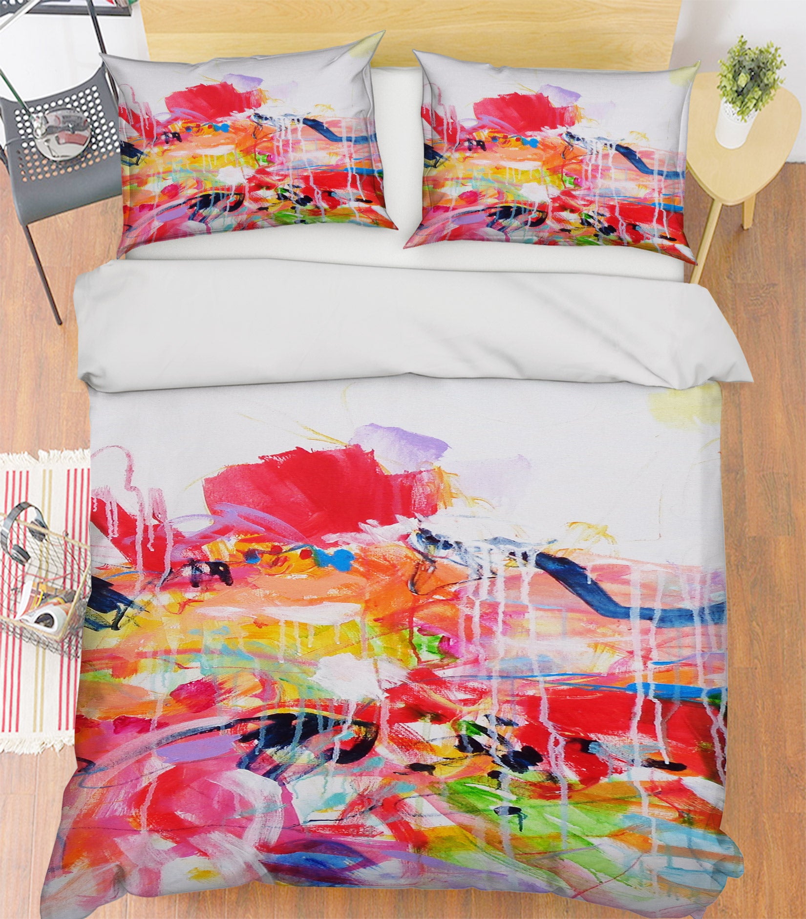 3D Pink Watercolor 1199 Misako Chida Bedding Bed Pillowcases Quilt Cover Duvet Cover