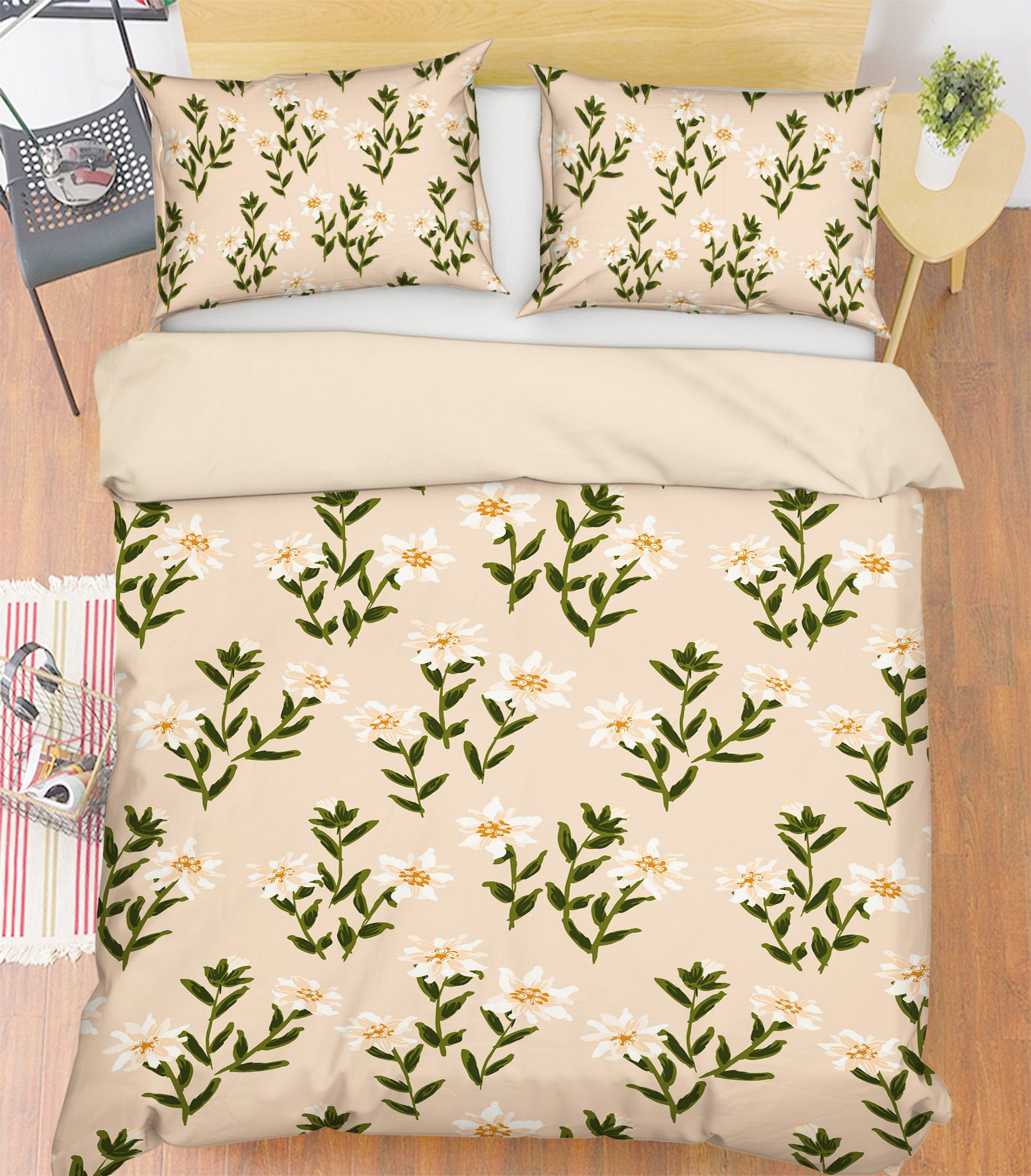 3D White Little Flower 109107 Kashmira Jayaprakash Bedding Bed Pillowcases Quilt