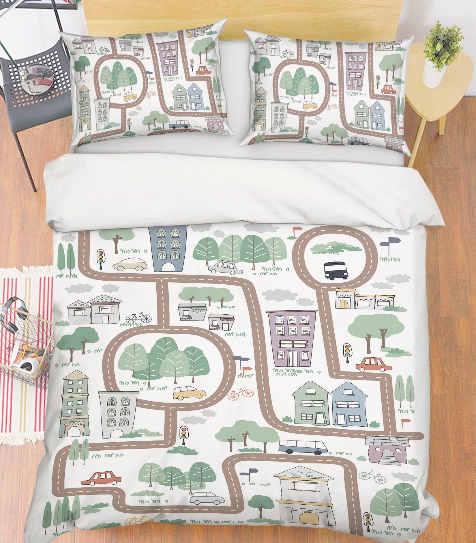 3D Lovely Street 2102 Jillian Helvey Bedding Bed Pillowcases Quilt