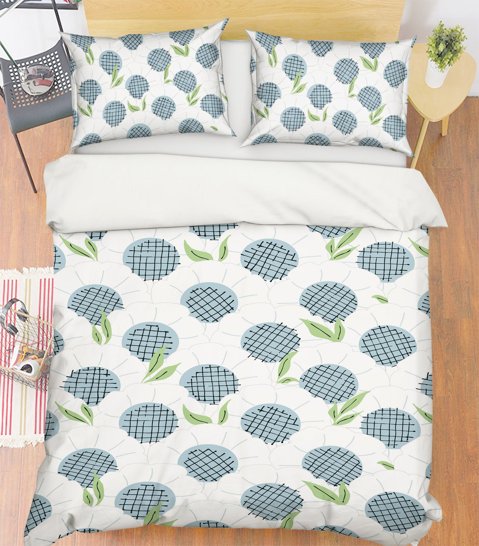 3D White Flowers 109137 Kashmira Jayaprakash Bedding Bed Pillowcases Quilt