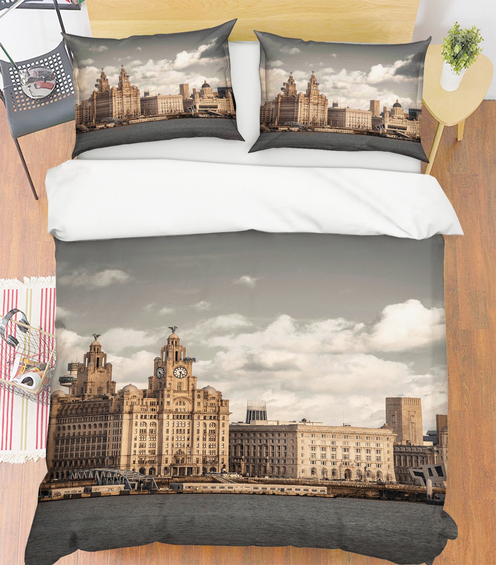 3D River Building 85116 Assaf Frank Bedding Bed Pillowcases Quilt