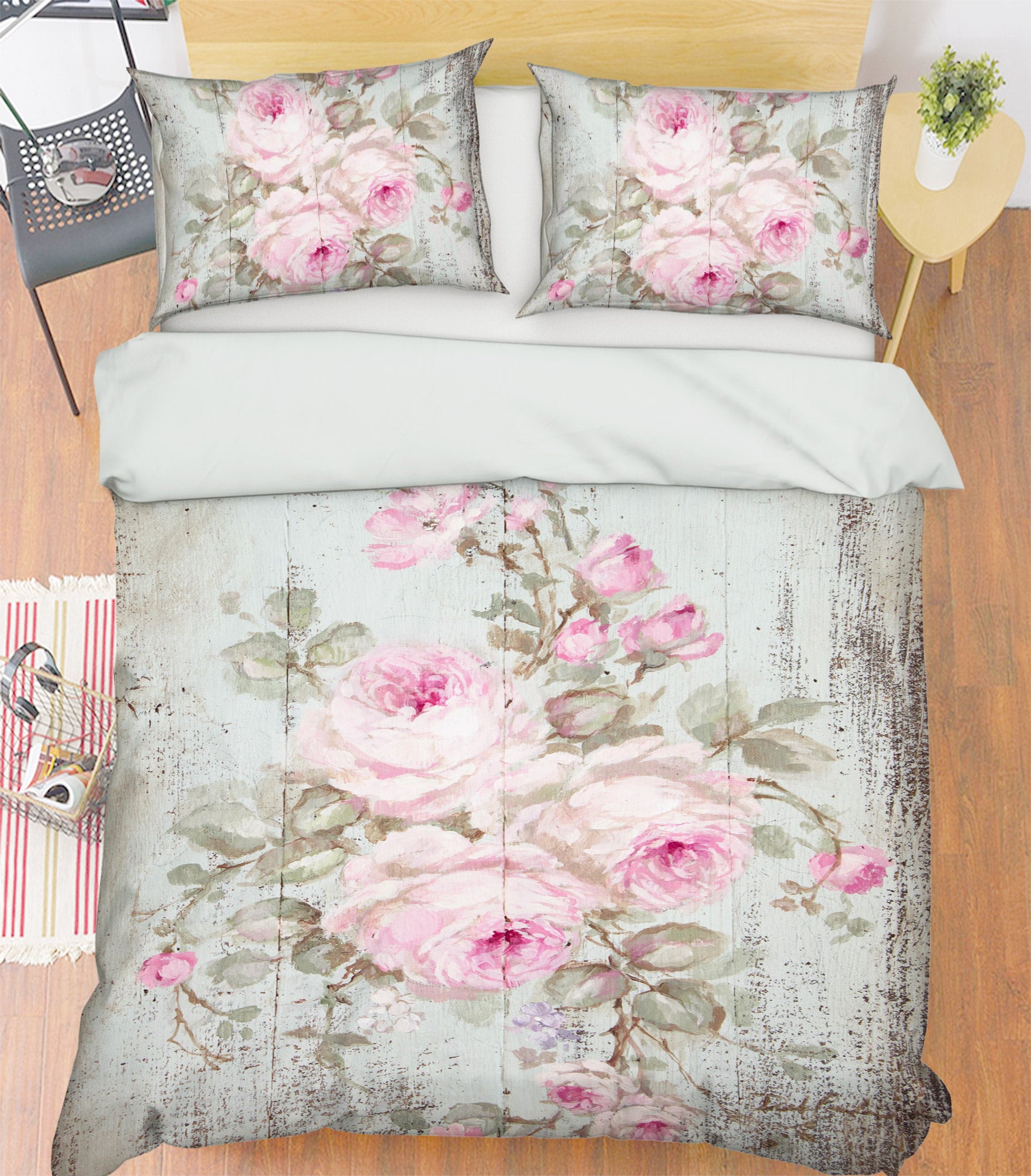 3D Light Pink Flower Bush 2106 Debi Coules Bedding Bed Pillowcases Quilt