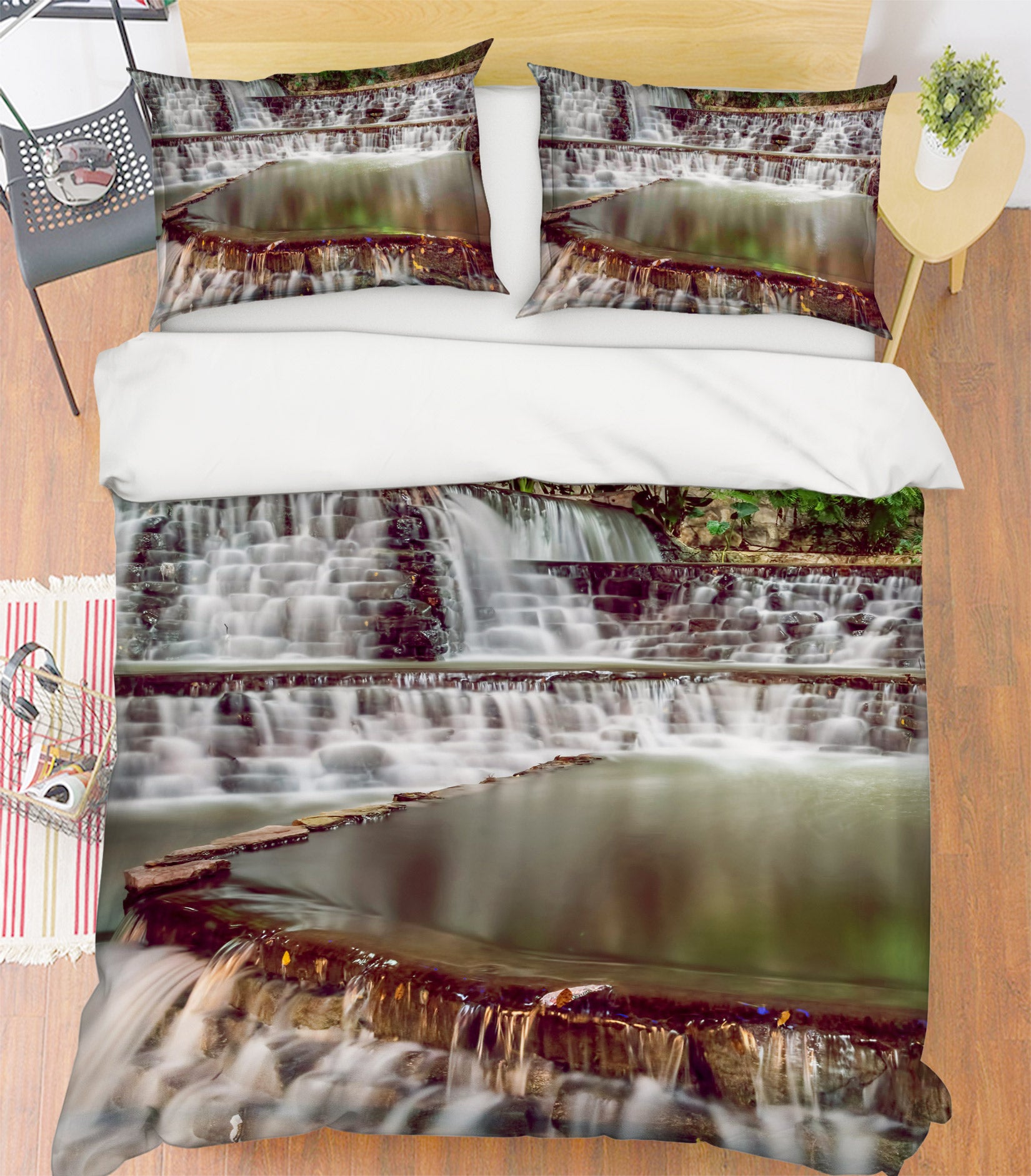 3D Waterfall Ladder 8552 Beth Sheridan Bedding Bed Pillowcases Quilt
