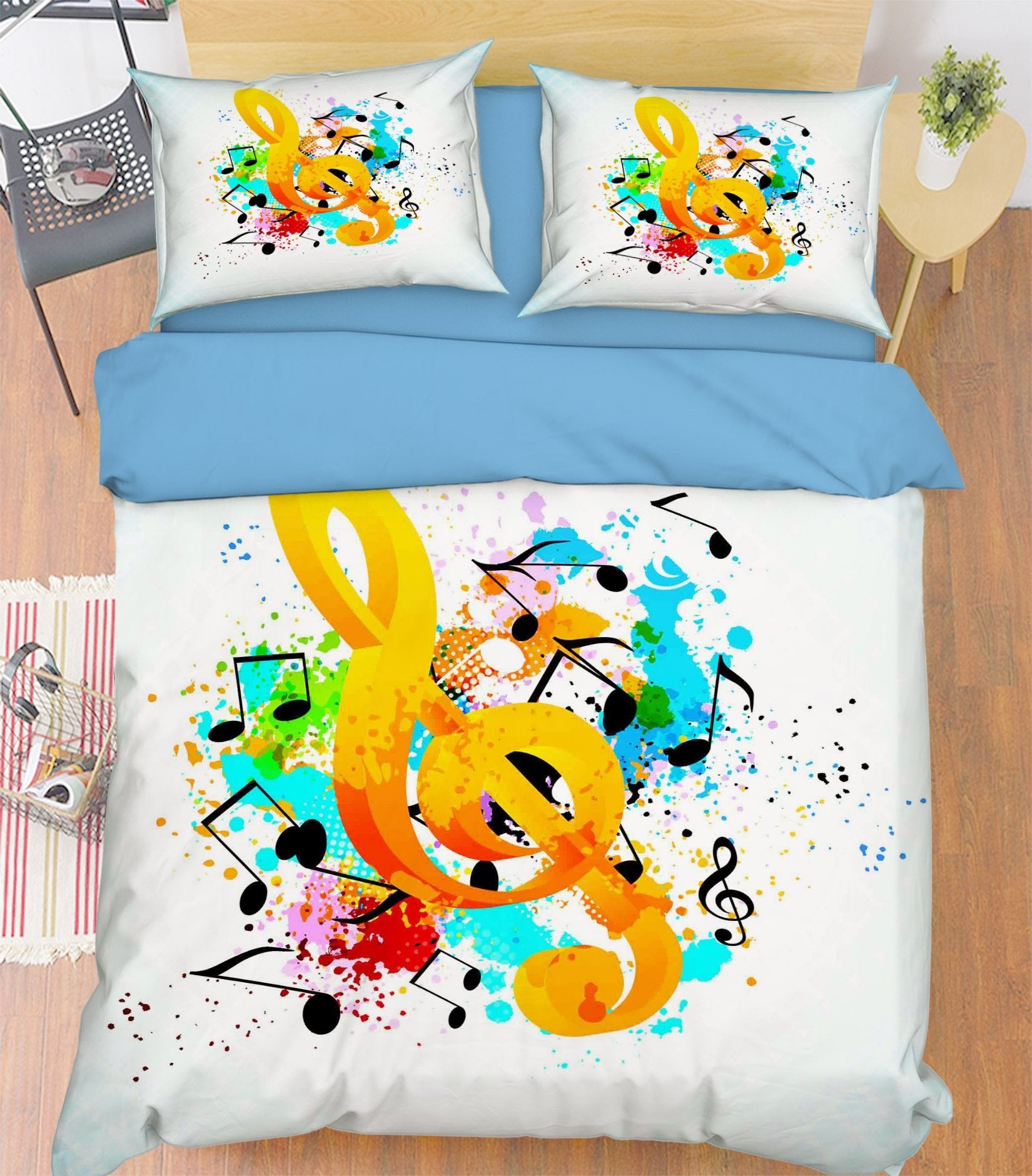 3D Colorful Notes 019 Bed Pillowcases Quilt Wallpaper AJ Wallpaper 