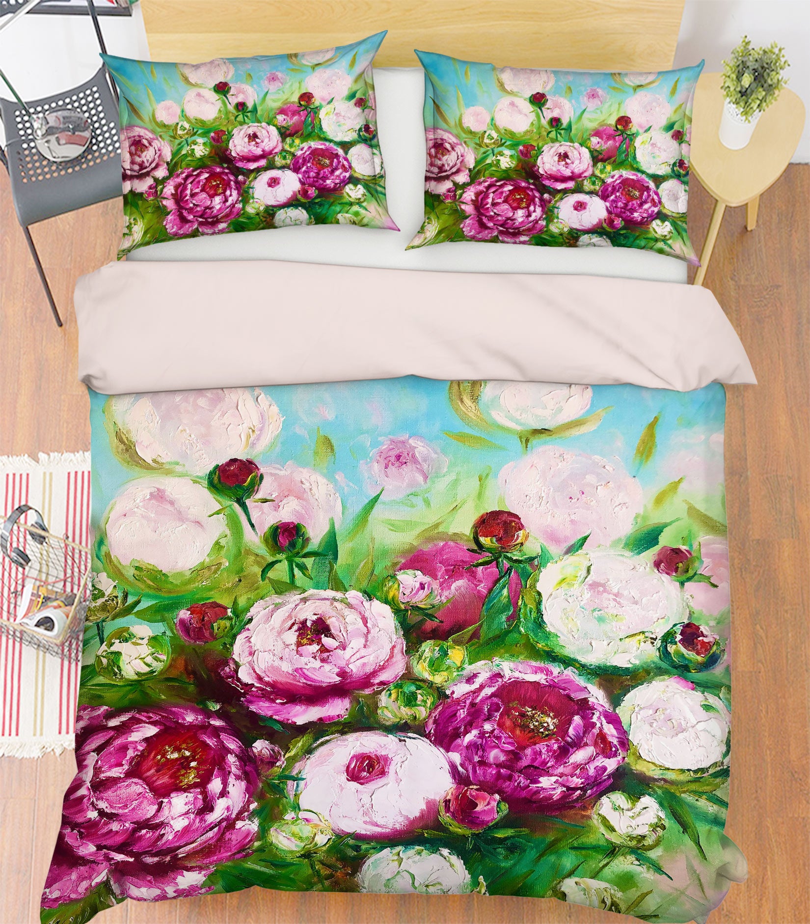 3D Pink Bouquet 433 Skromova Marina Bedding Bed Pillowcases Quilt