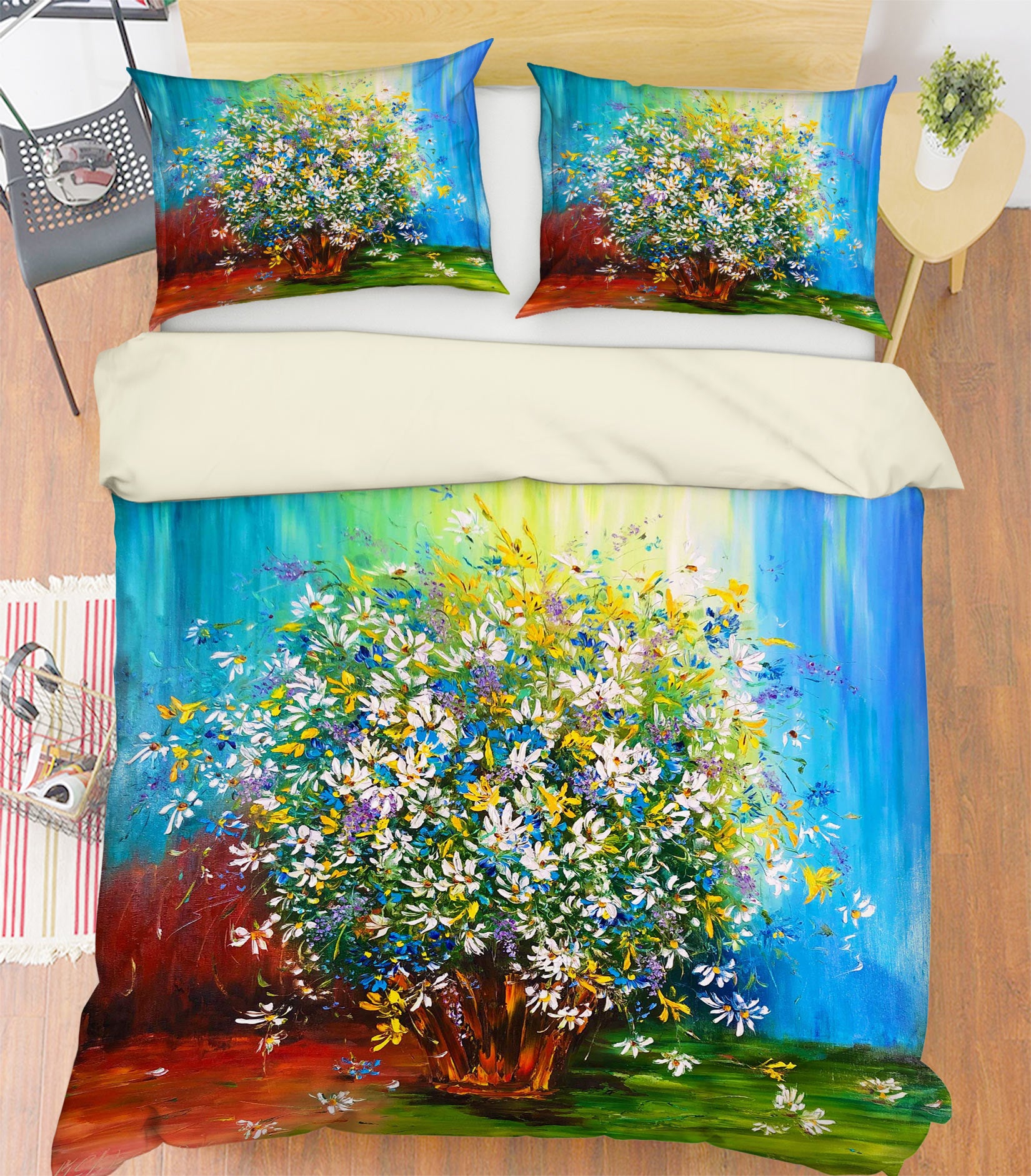 3D Daisy Pot 443 Skromova Marina Bedding Bed Pillowcases Quilt