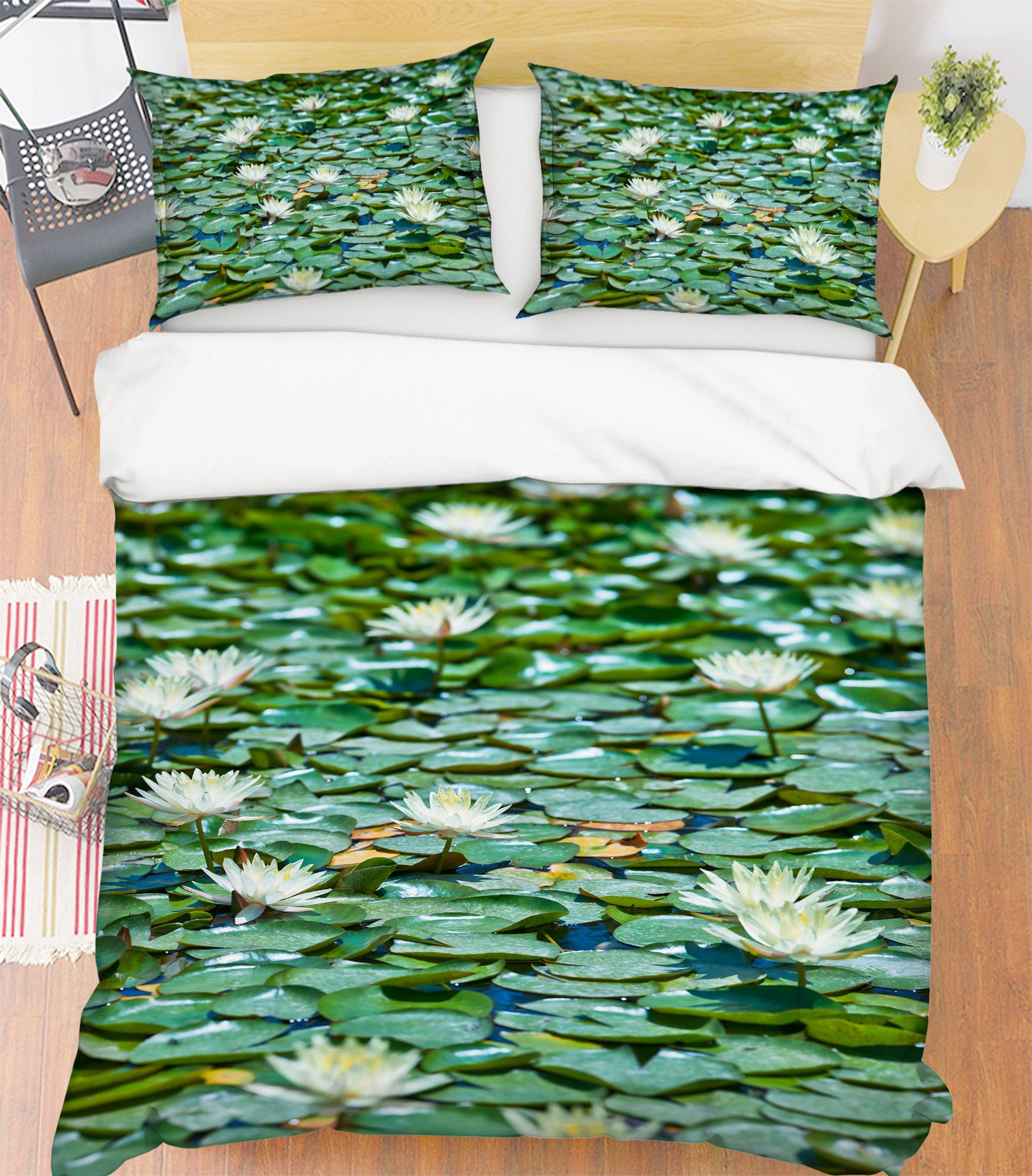 3D Lotus Pond 7110 Assaf Frank Bedding Bed Pillowcases Quilt Cover Duvet Cover