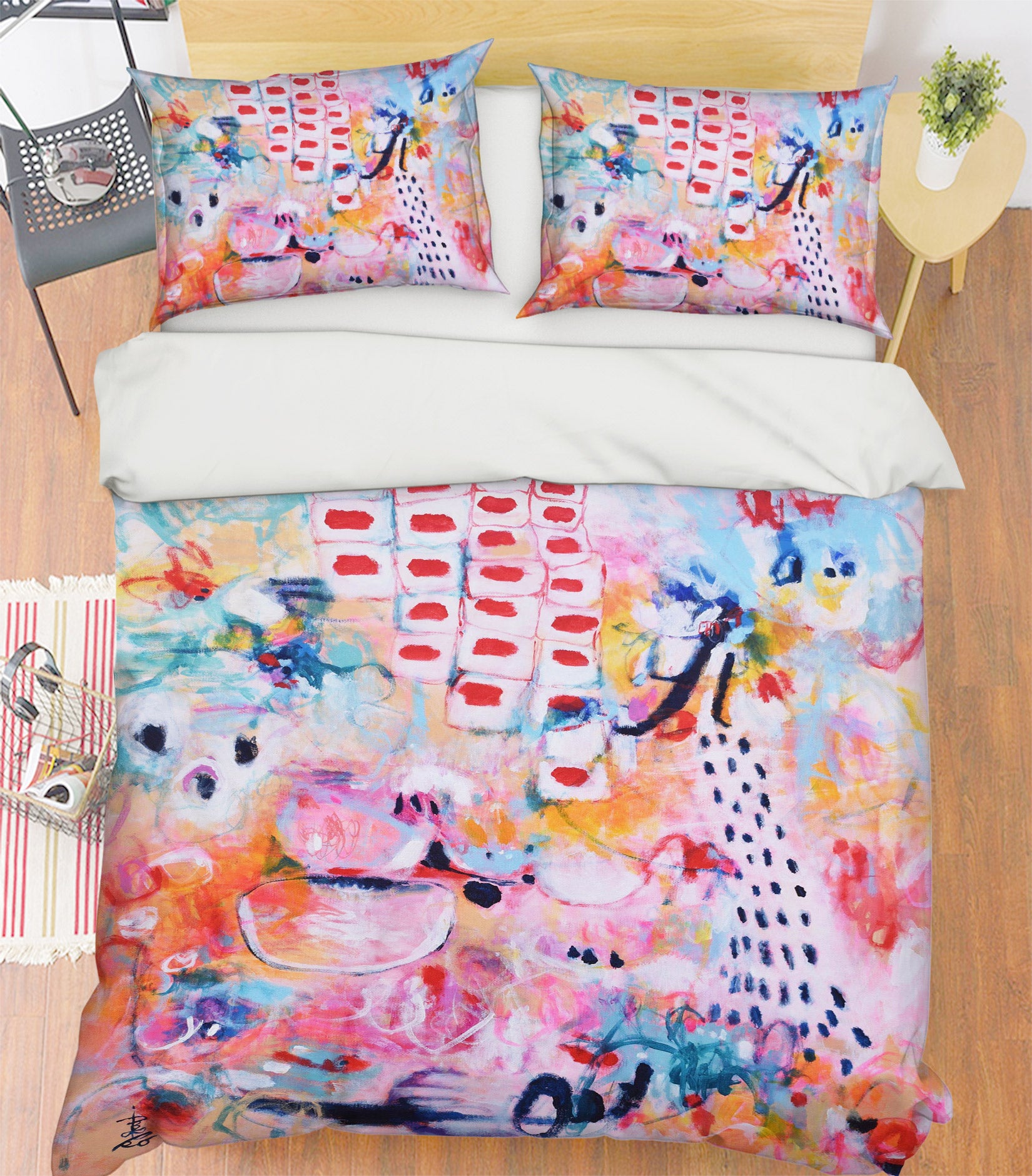 3D Red Painting 1201 Misako Chida Bedding Bed Pillowcases Quilt Cover Duvet Cover