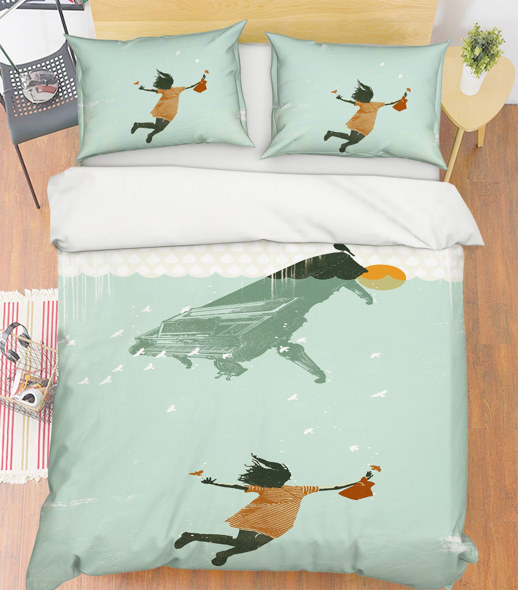 3D Swimming In Water 2118 Showdeer Bedding Bed Pillowcases Quilt