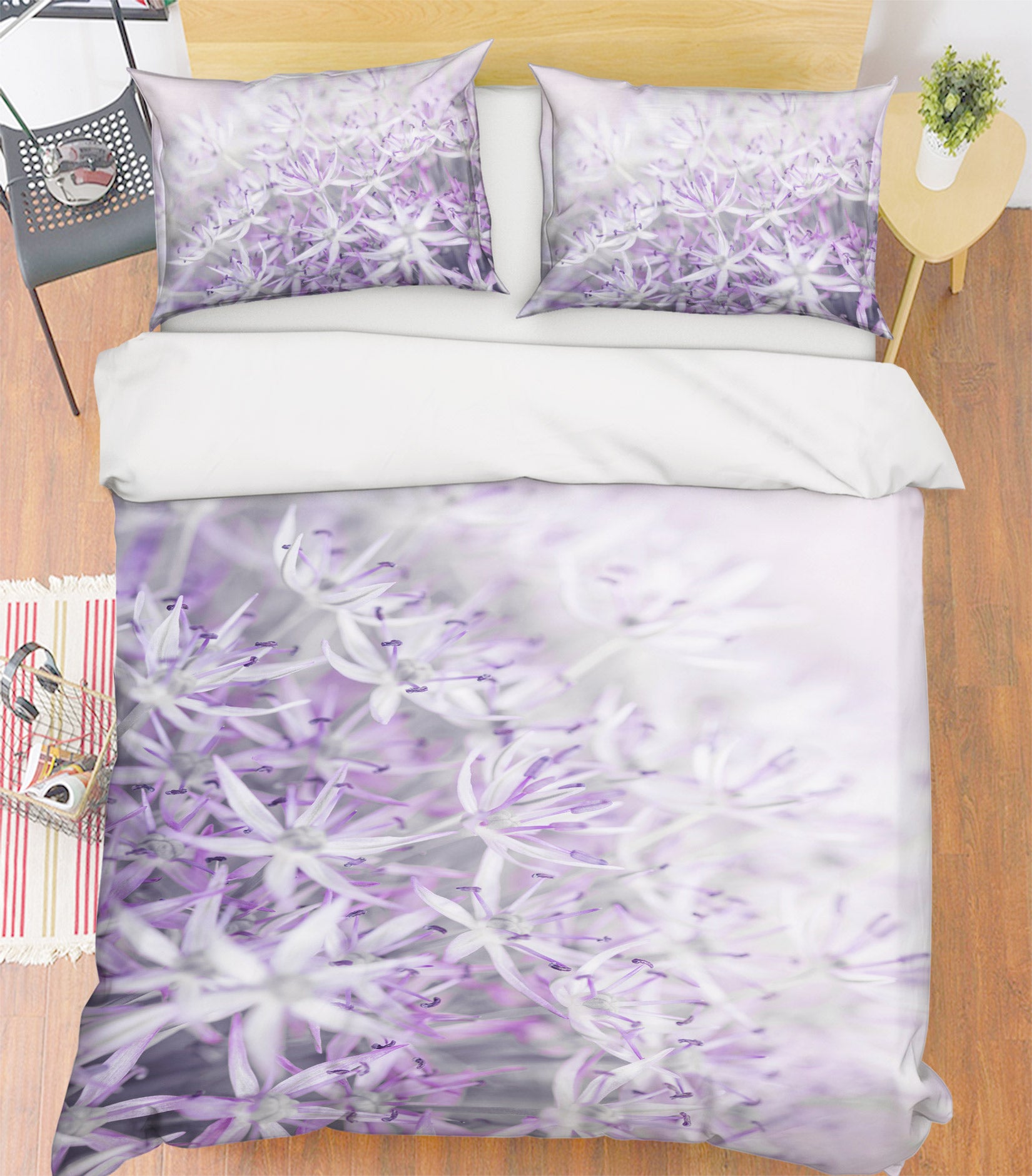 3D Purple Flower 6963 Assaf Frank Bedding Bed Pillowcases Quilt Cover Duvet Cover