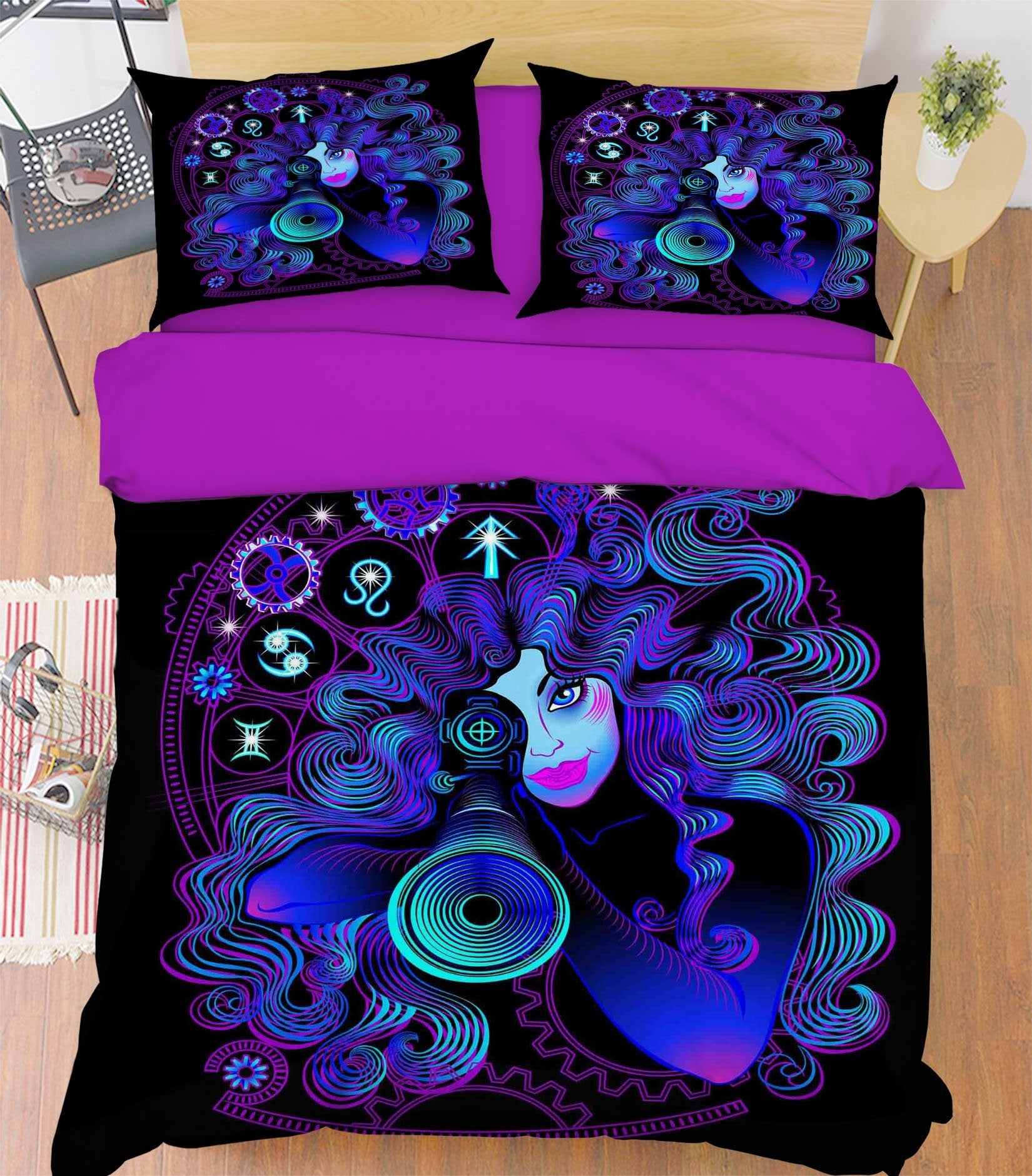 3D Gemini 306 Bed Pillowcases Quilt Wallpaper AJ Wallpaper 