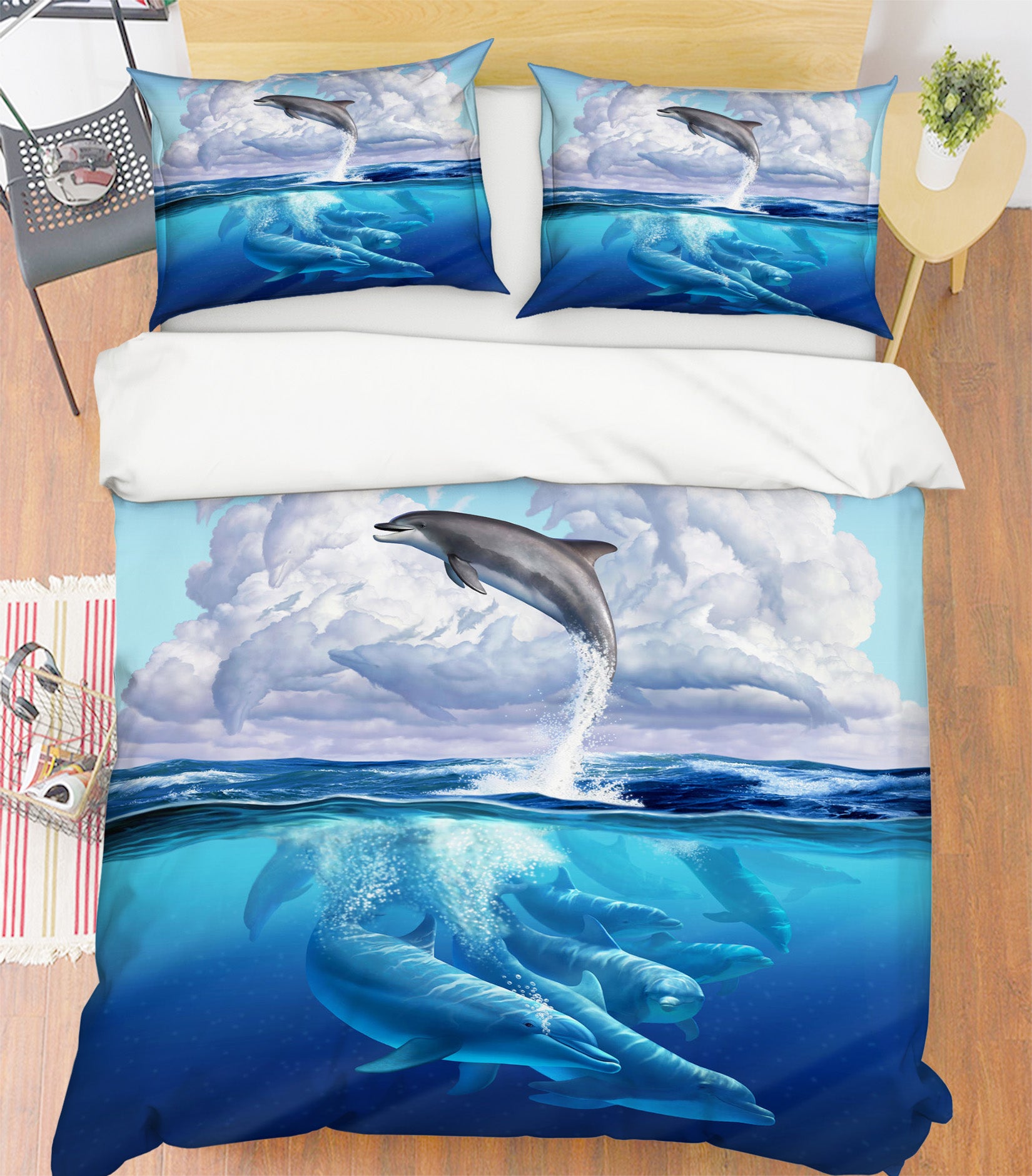 3D Dolphonic Symphony 2105 Jerry LoFaro bedding Bed Pillowcases Quilt