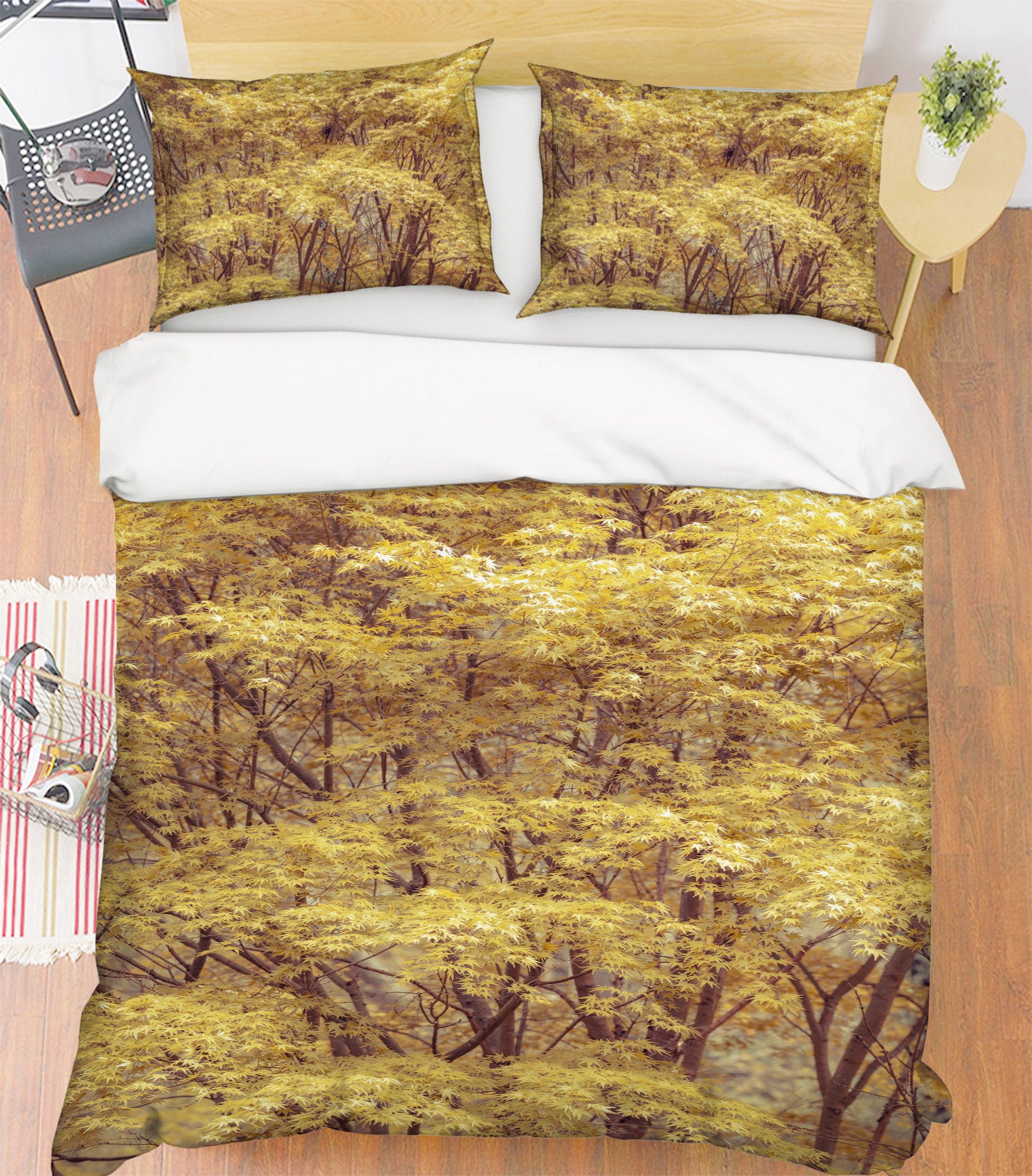 3D Yellow Wood 7189 Assaf Frank Bedding Bed Pillowcases Quilt Cover Duvet Cover
