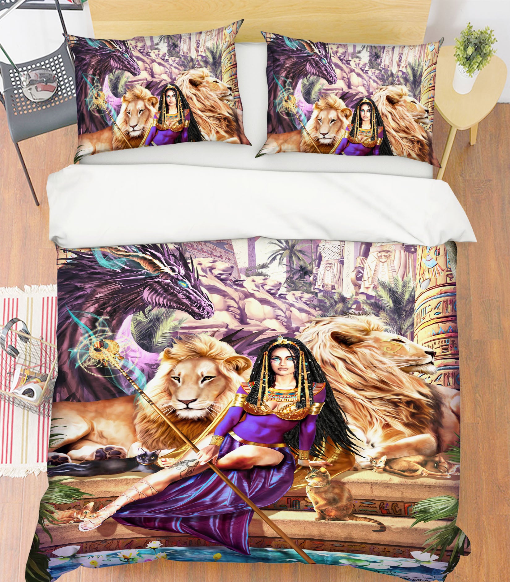 3D Lion Queen 8333 Ruth Thompson Bedding Bed Pillowcases Quilt Cover Duvet Cover