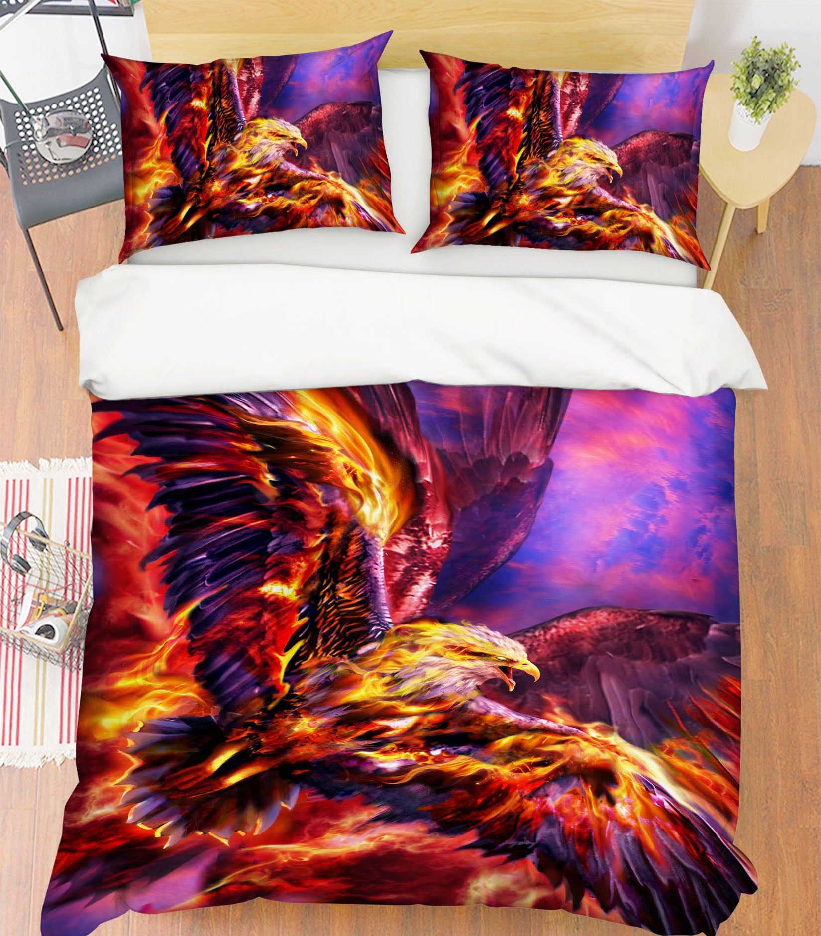 3D Flame Eagle 8336 Ruth Thompson Bedding Bed Pillowcases Quilt Cover Duvet Cover