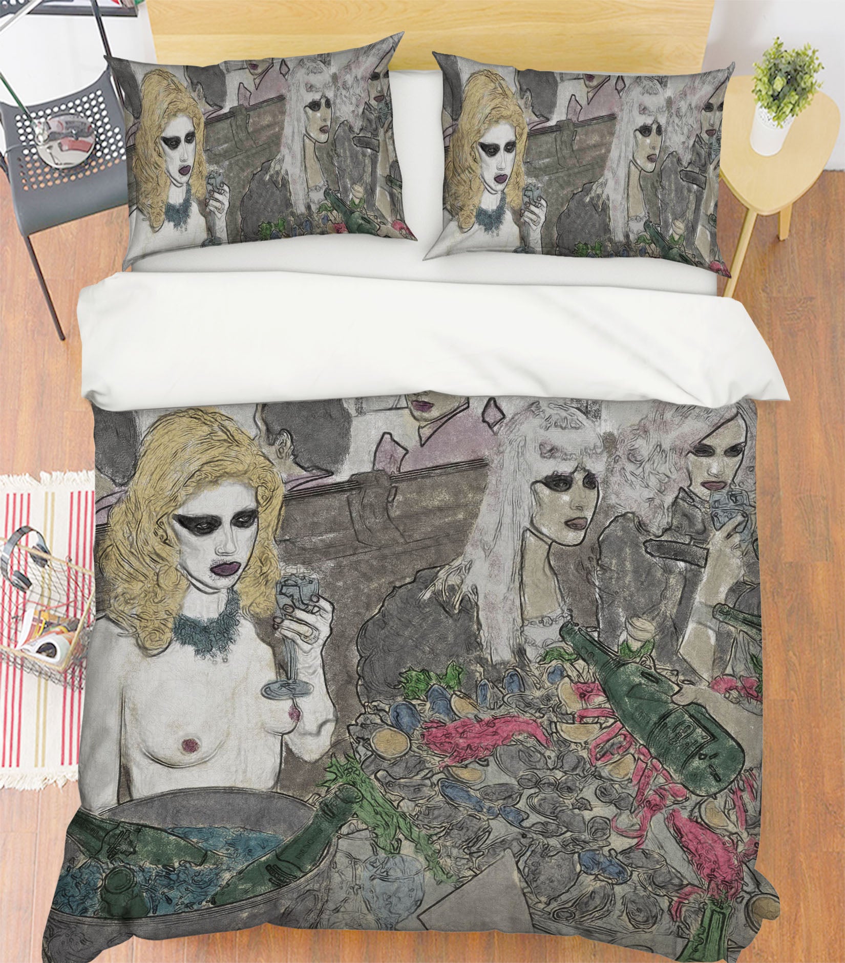 3D Girl Garden 2004 Marco Cavazzana Bedding Bed Pillowcases Quilt