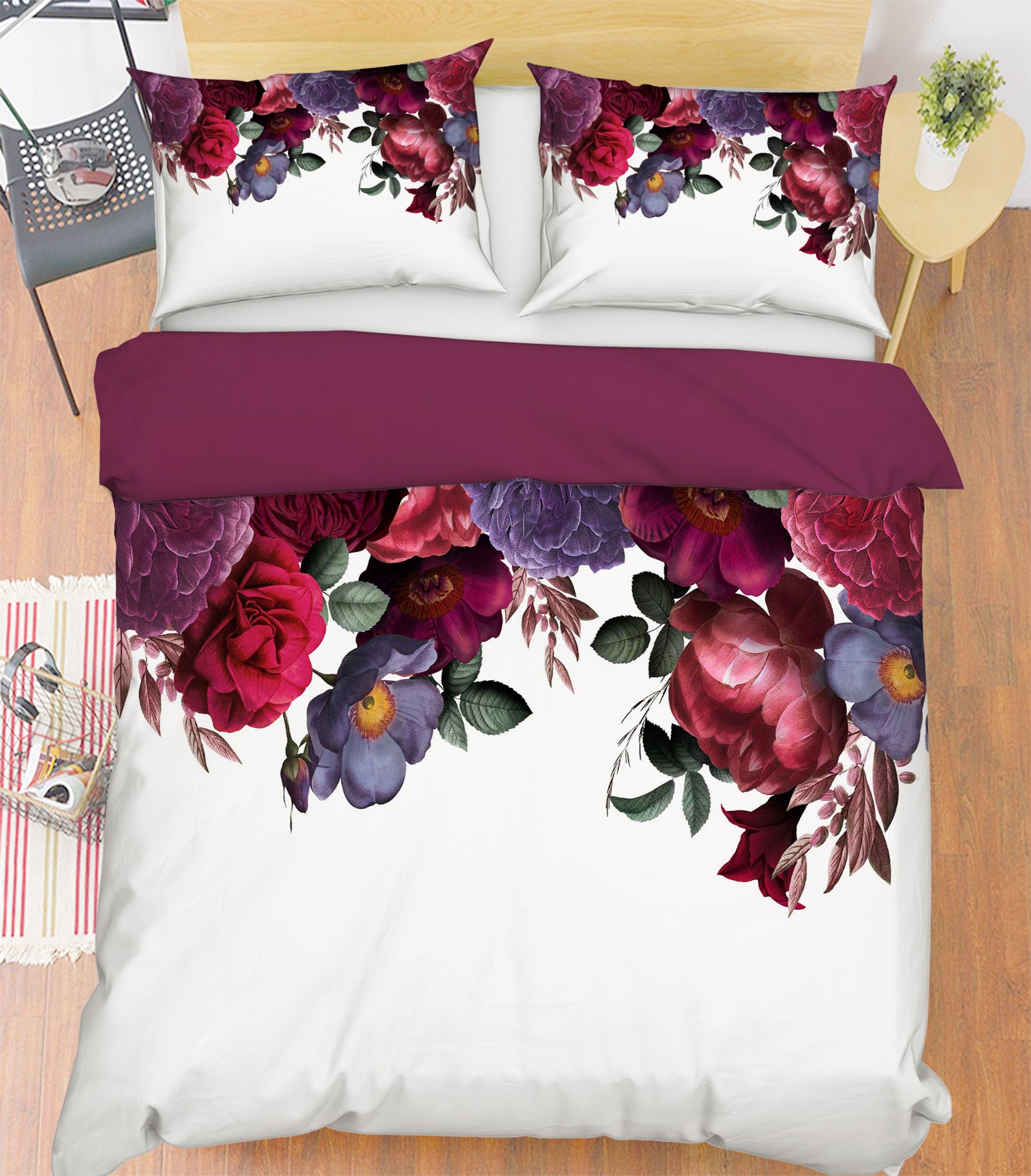 3D Red Rose 040 Uta Naumann Bedding Bed Pillowcases Quilt