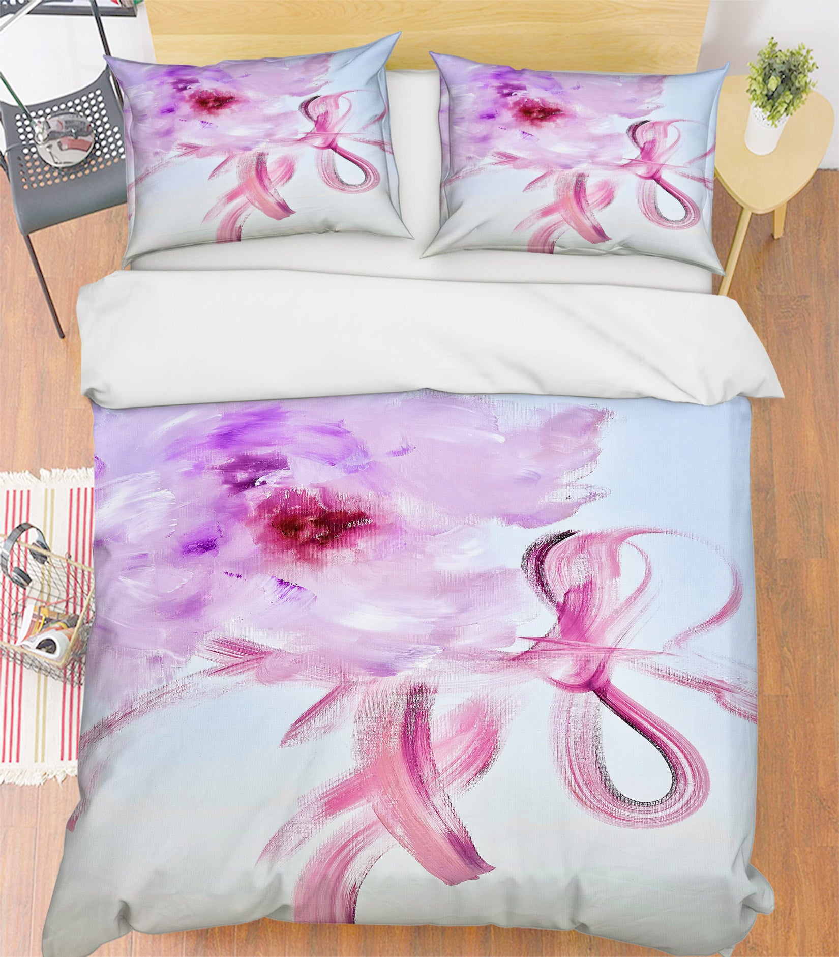 3D Pink Purple Flower 480 Skromova Marina Bedding Bed Pillowcases Quilt