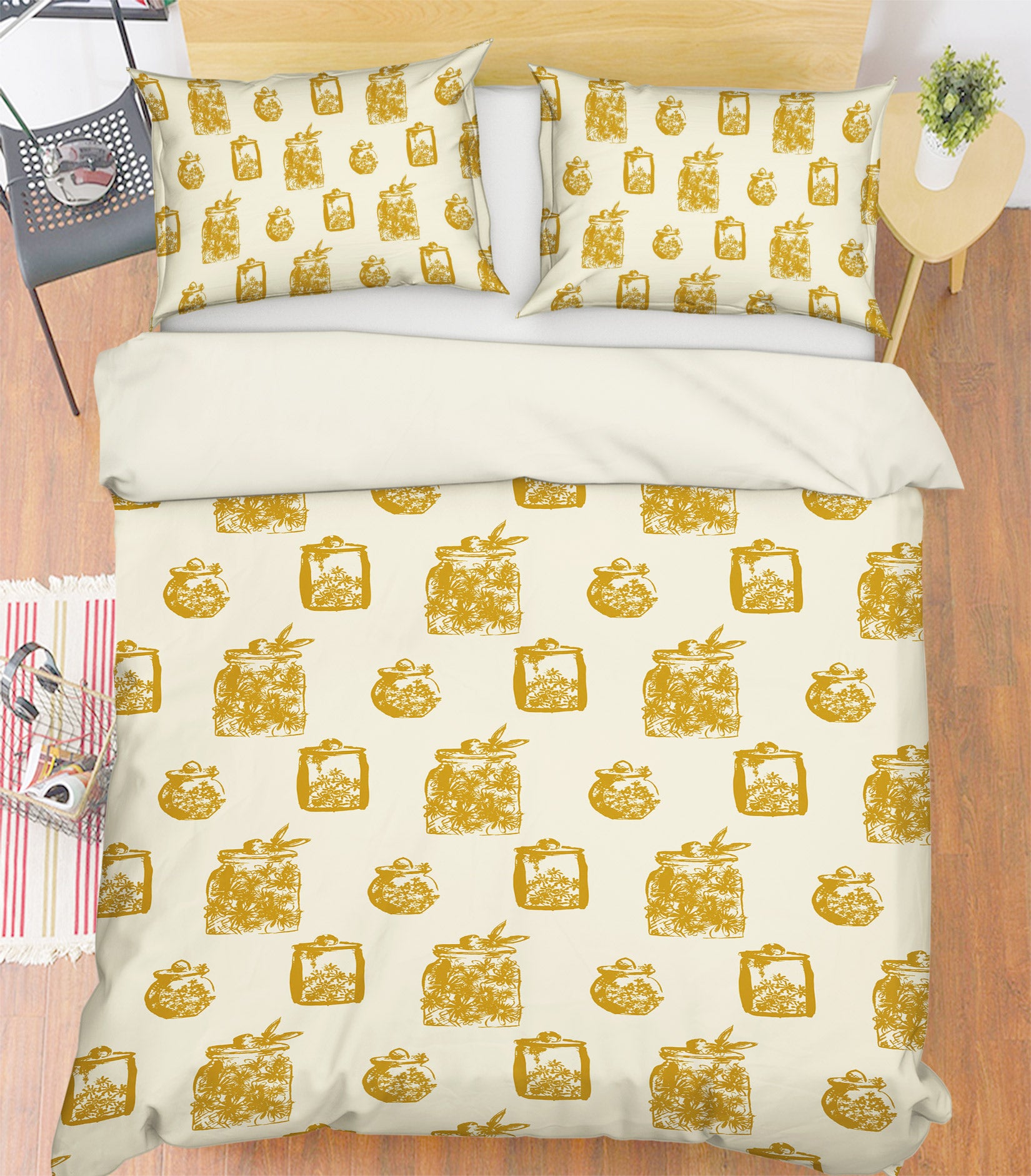 3D Yellow Vase Pattern 109136 Kashmira Jayaprakash Bedding Bed Pillowcases Quilt