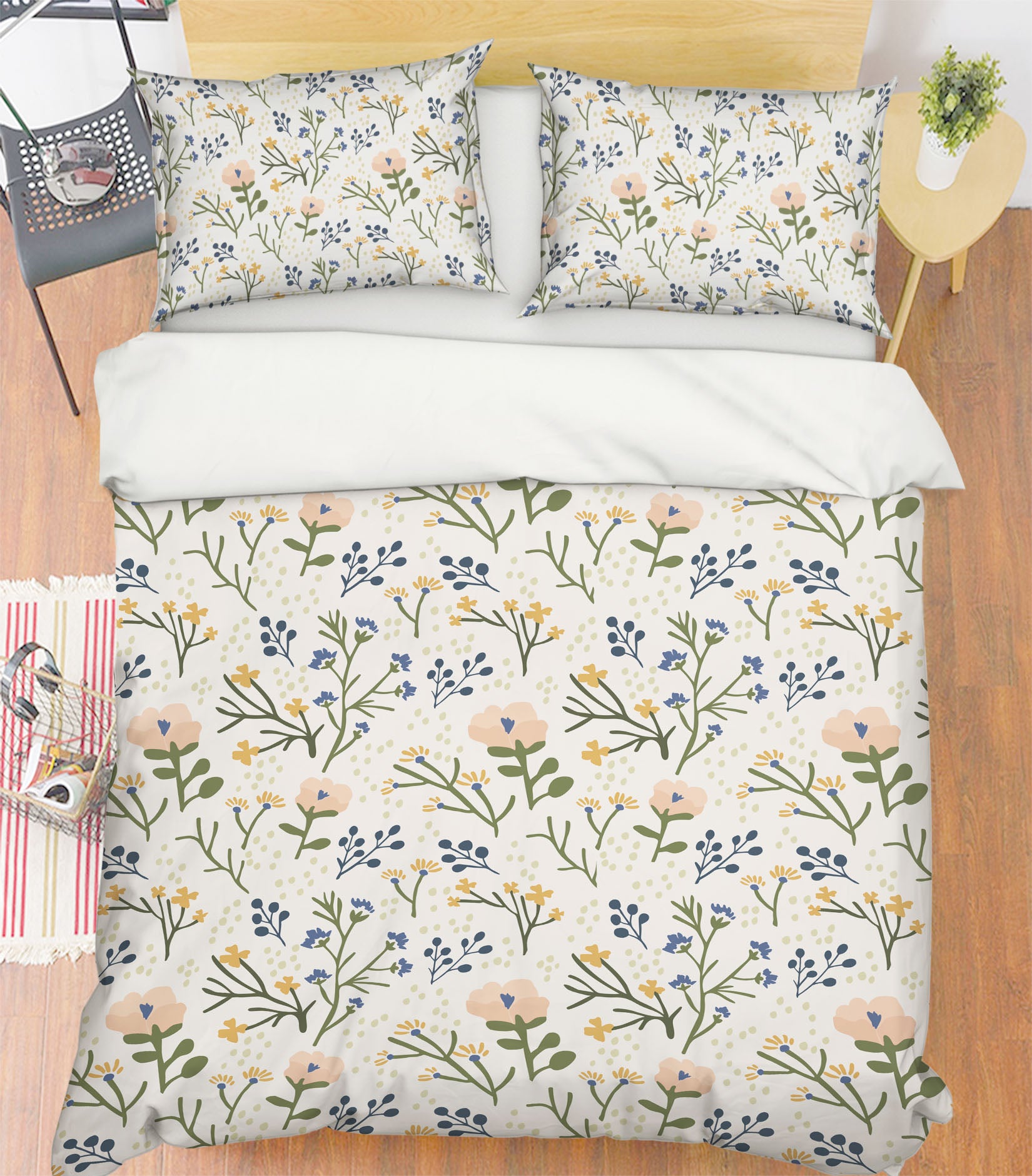 3D Colored Flowers 2109 Jillian Helvey Bedding Bed Pillowcases Quilt