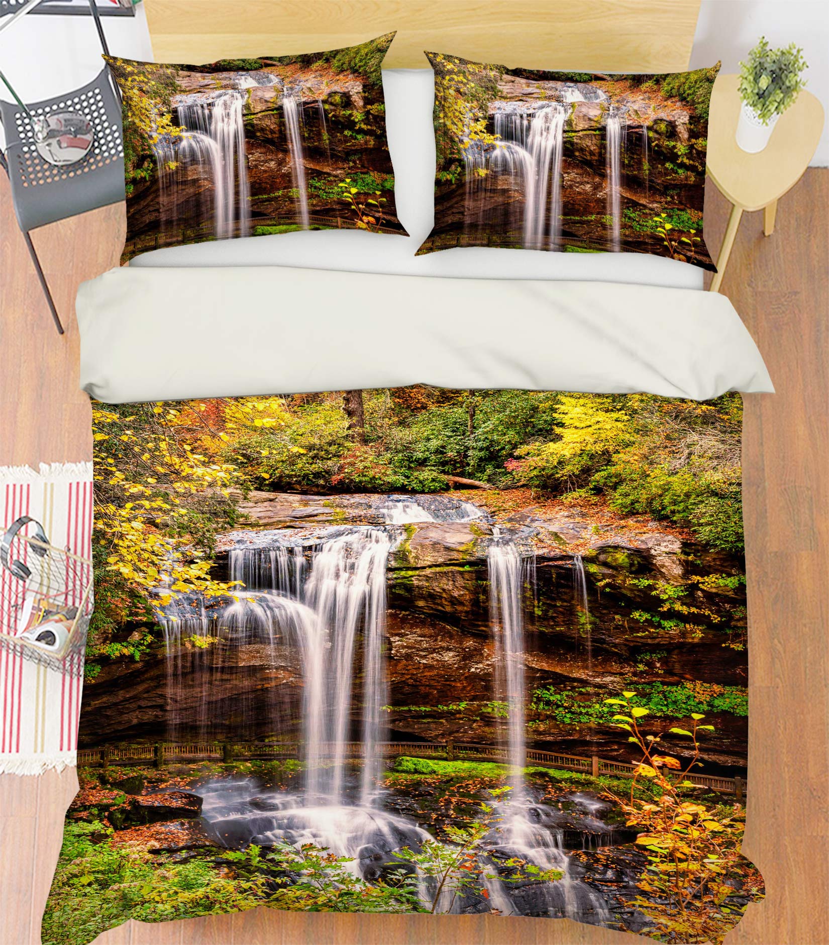 3D Stone Running Water 8566 Beth Sheridan Bedding Bed Pillowcases Quilt