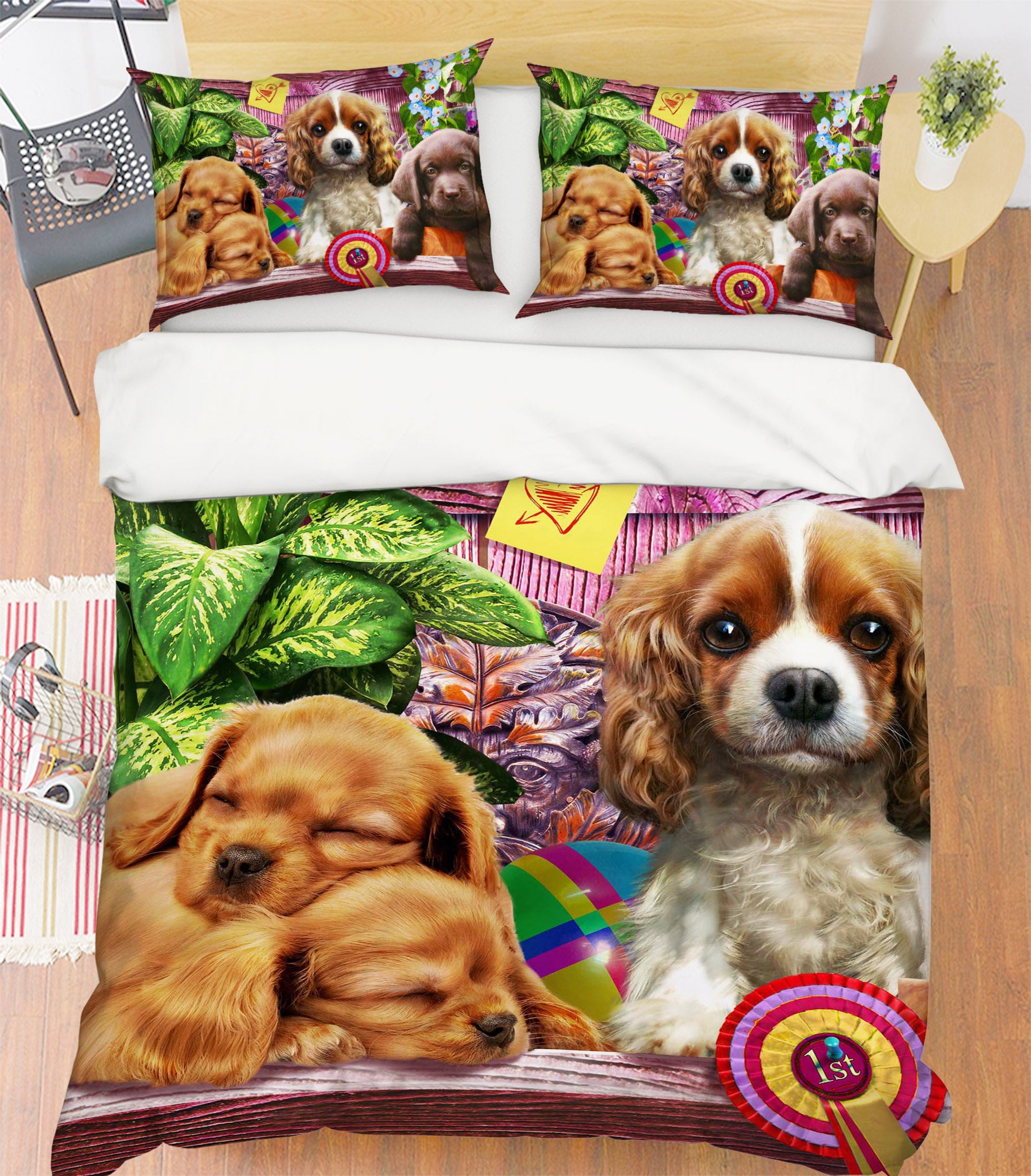 3D Cute Dog 2028 Adrian Chesterman Bedding Bed Pillowcases Quilt