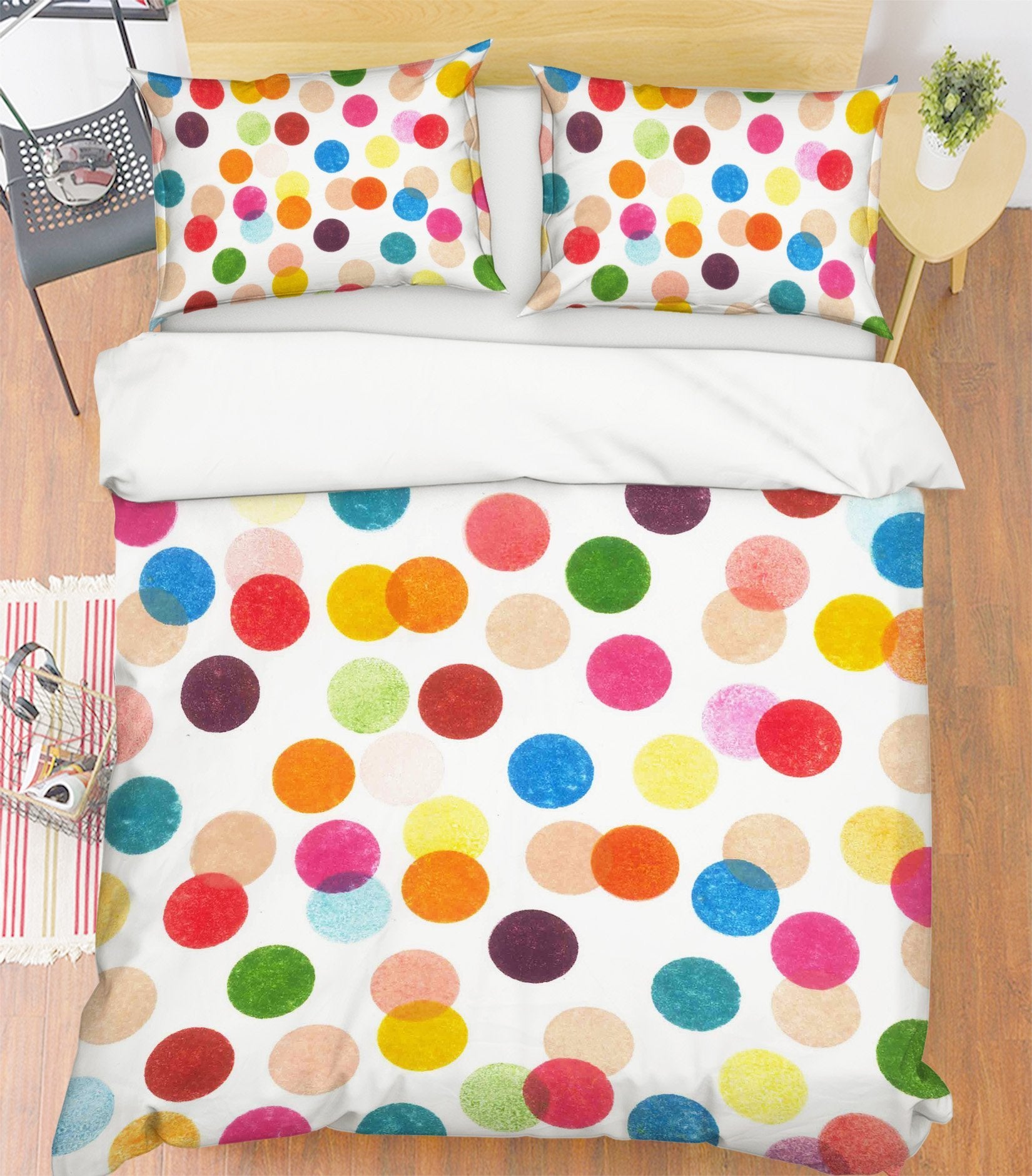 3D Colorful Circle 229 Bed Pillowcases Quilt Wallpaper AJ Wallpaper 