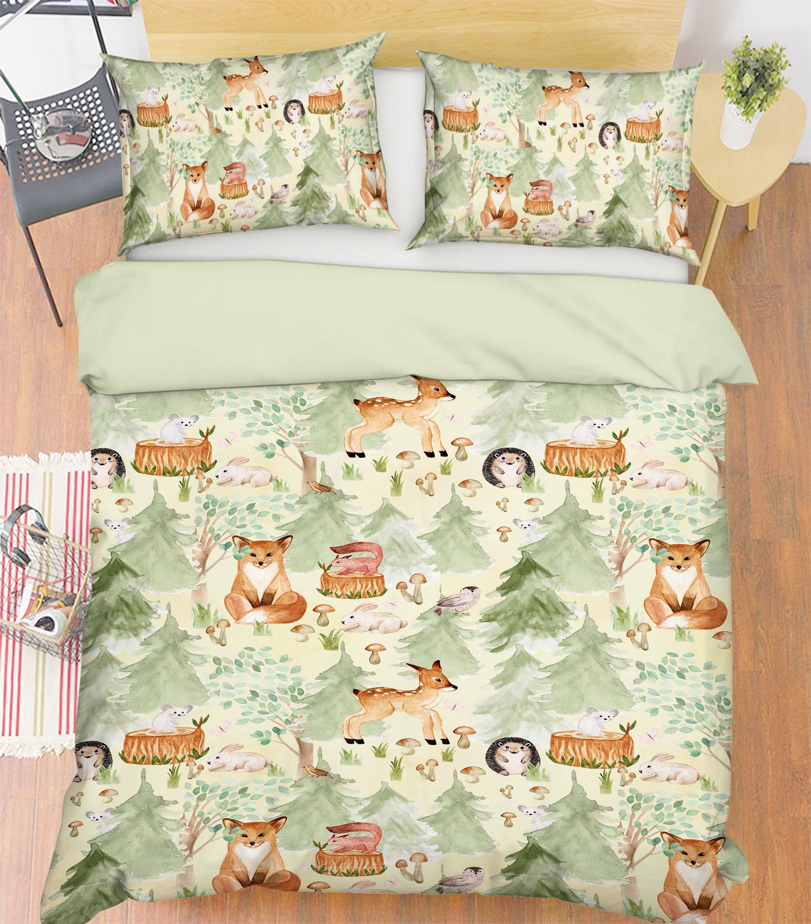 3D Deer Hedgehog 237 Uta Naumann Bedding Bed Pillowcases Quilt