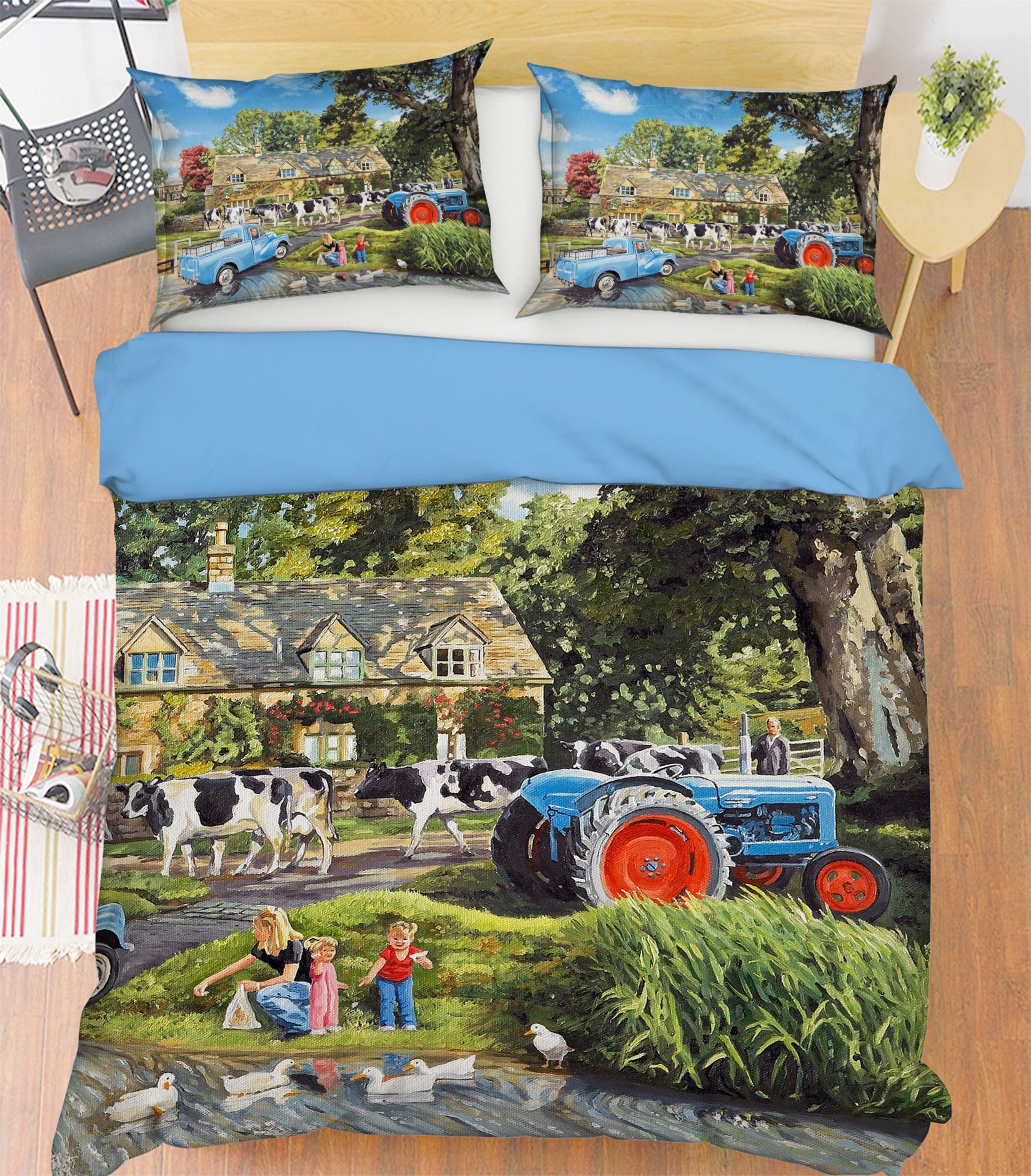 3D Crossing The Ford 2018 Trevor Mitchell bedding Bed Pillowcases Quilt